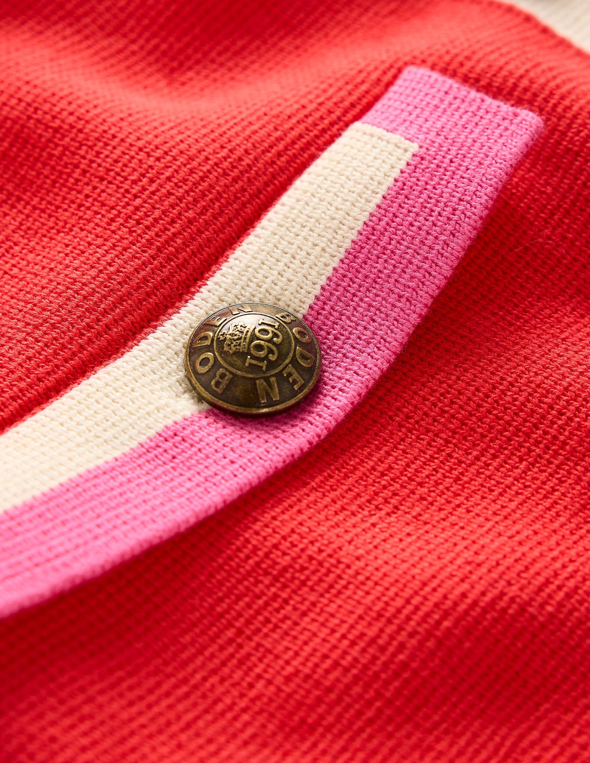 Holly Collared Knitted Jacket-Strawberry Tart Red-8