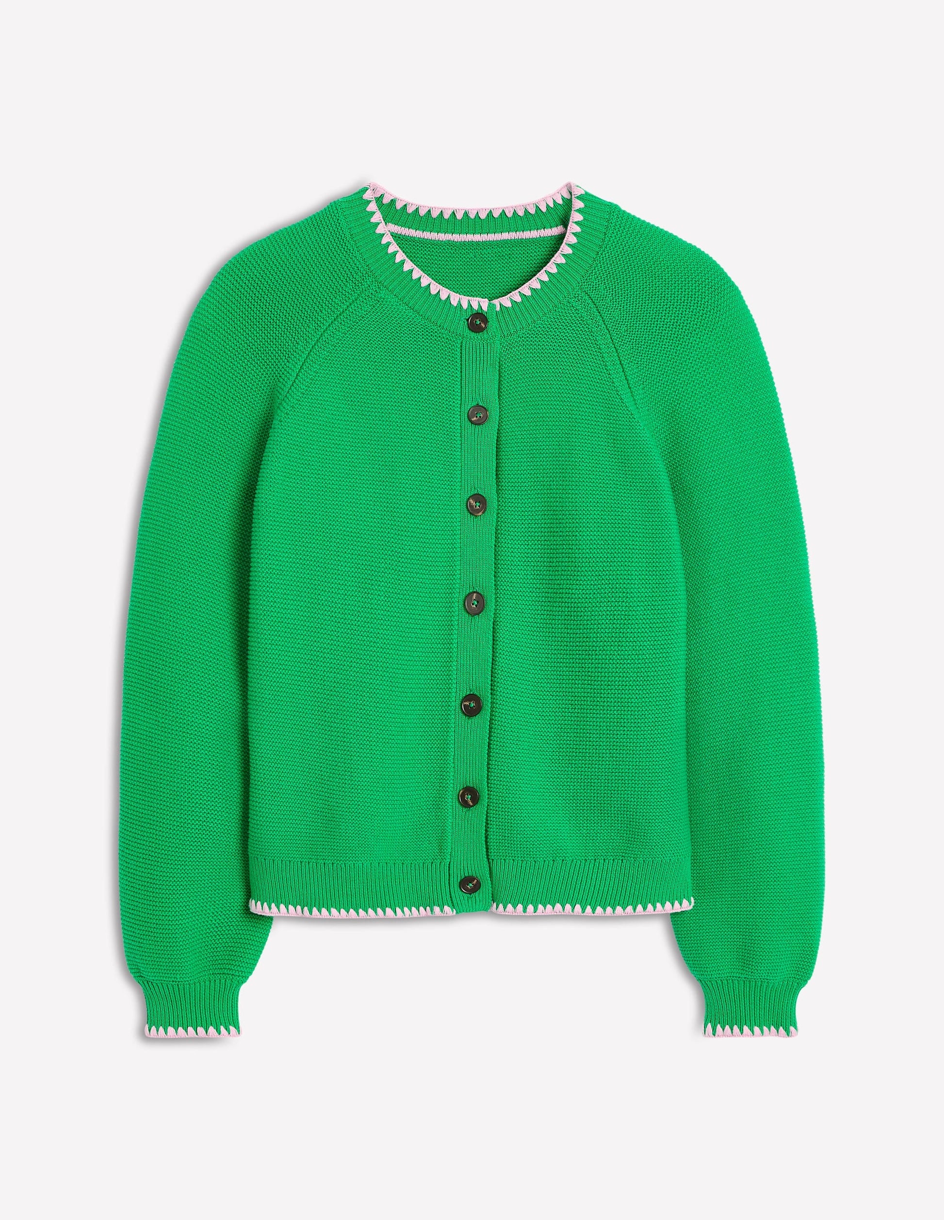 Lena Stitch Detail Cardigan-Rich Emerald-6