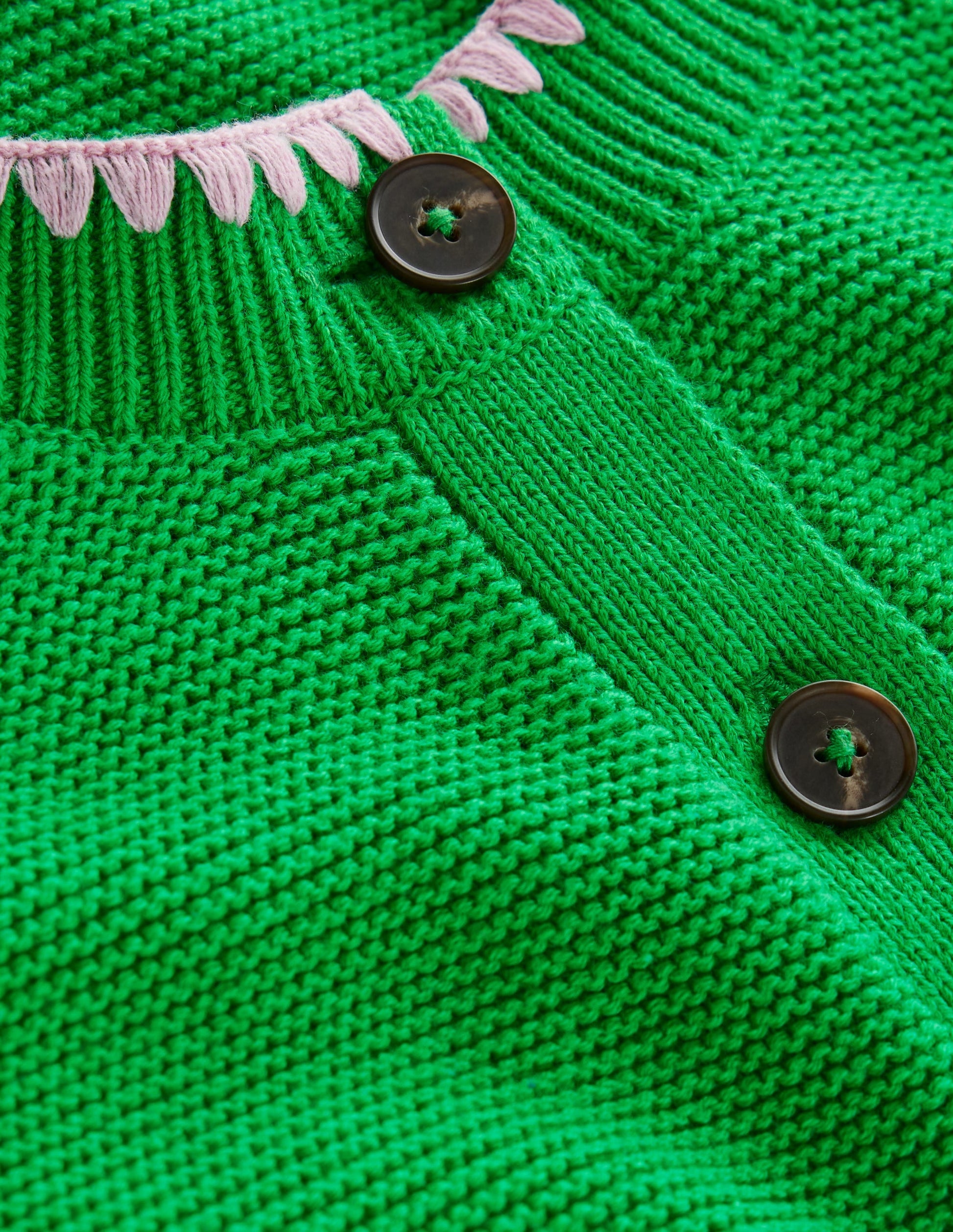 Lena Stitch Detail Cardigan-Rich Emerald-7