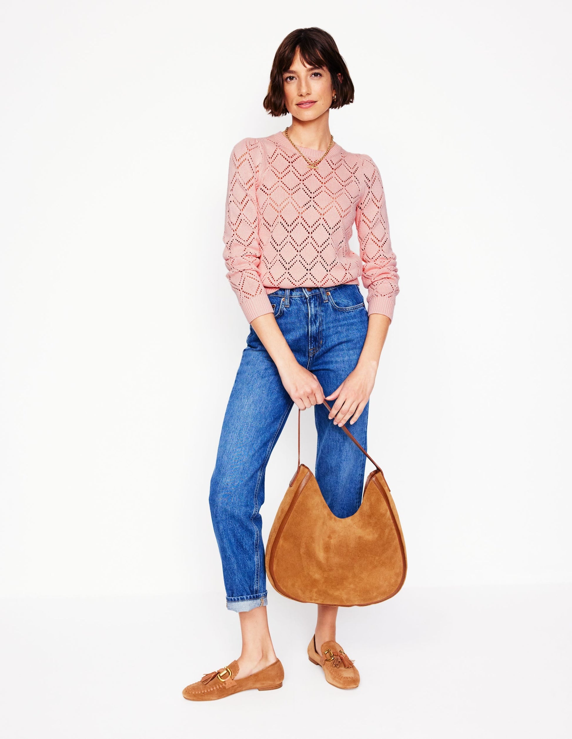 Enid Puff Sleeve Jumper-Milkshake-1