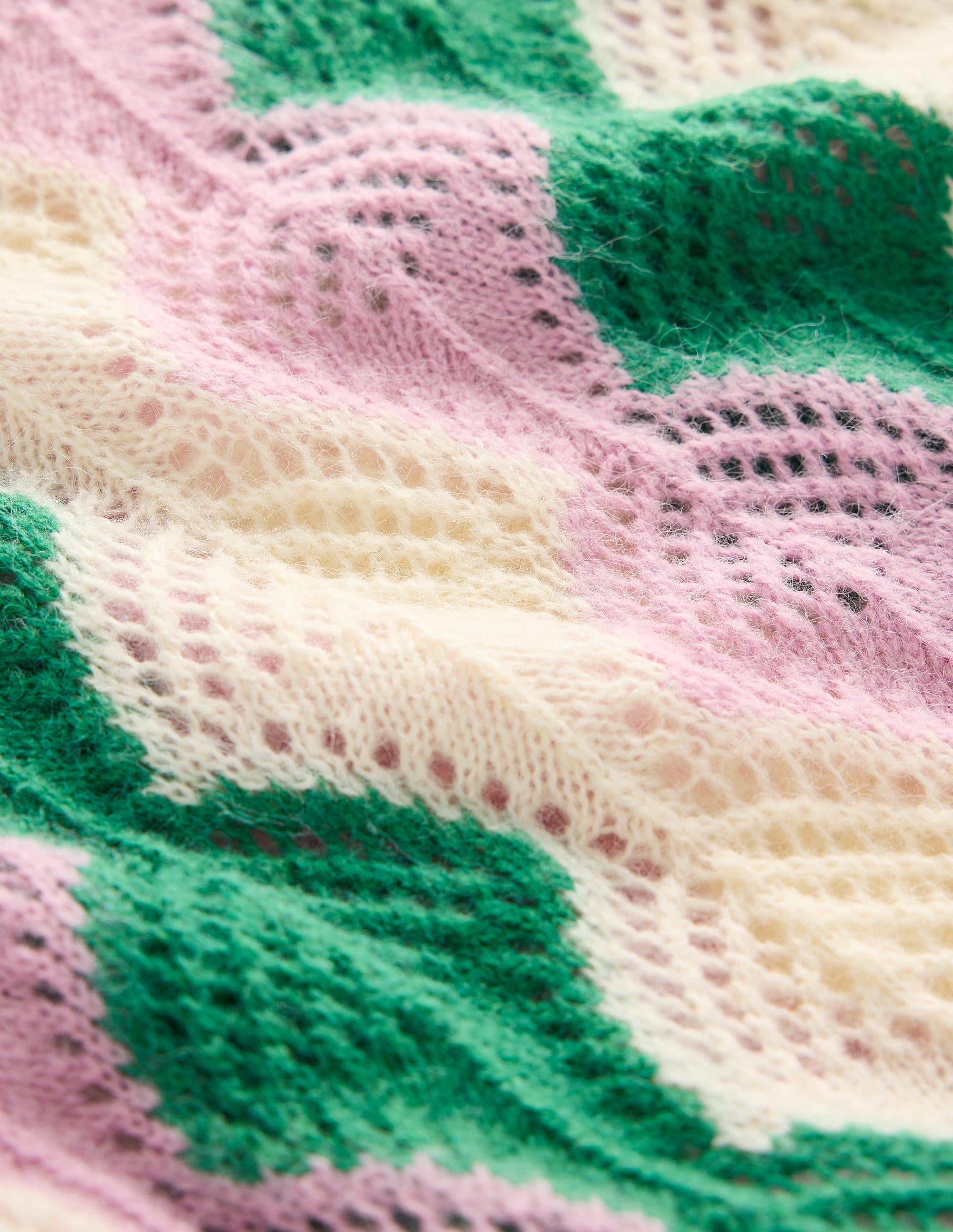 Alice Fluffy Raglan Jumper-Warm Ivory/ Soft Lavender Pink - Image 7