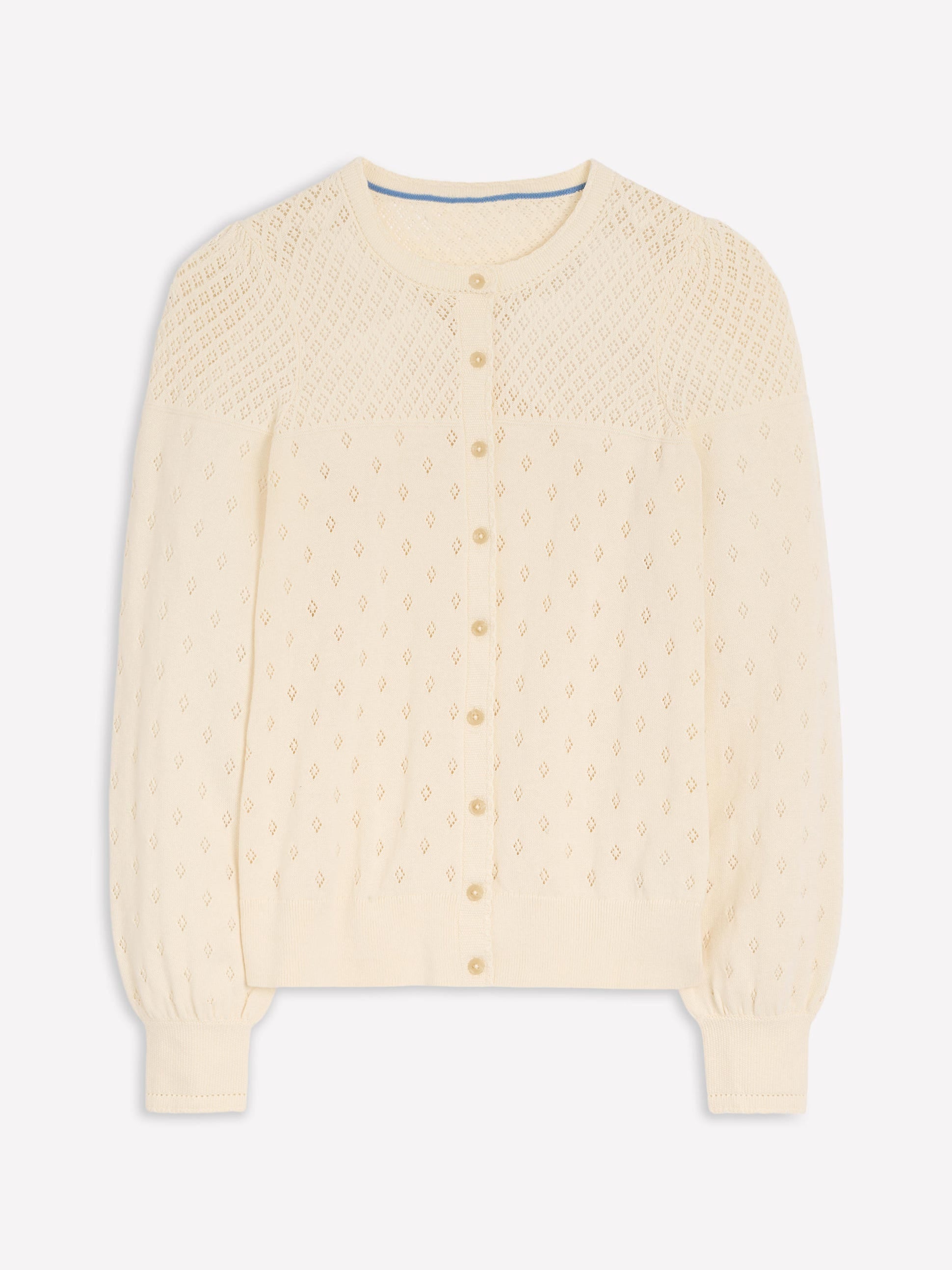 Rosalie Pointelle Cardigan-Warm Ivory - Image 5