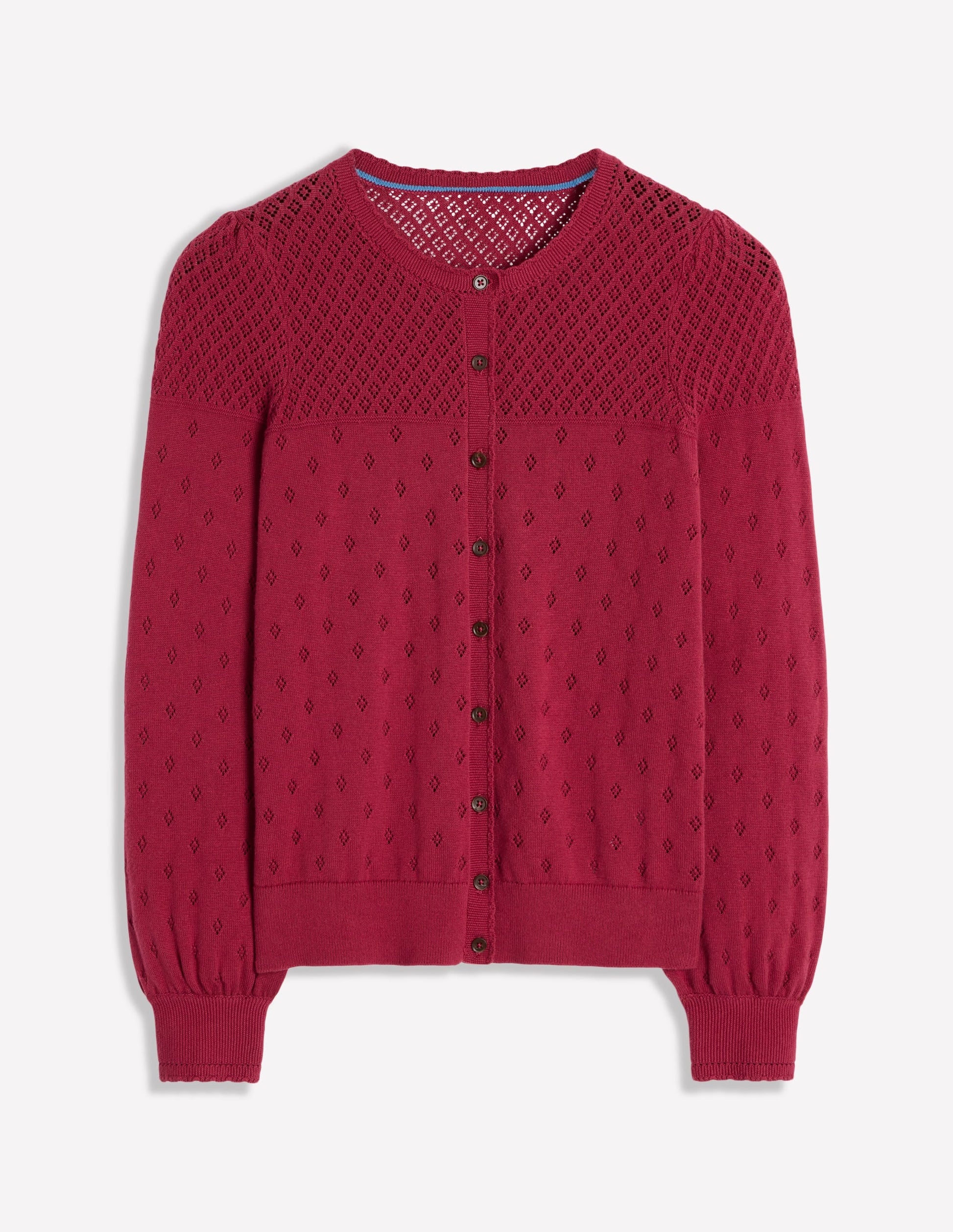Rosalie Pointelle Cardigan-Terracotta-5