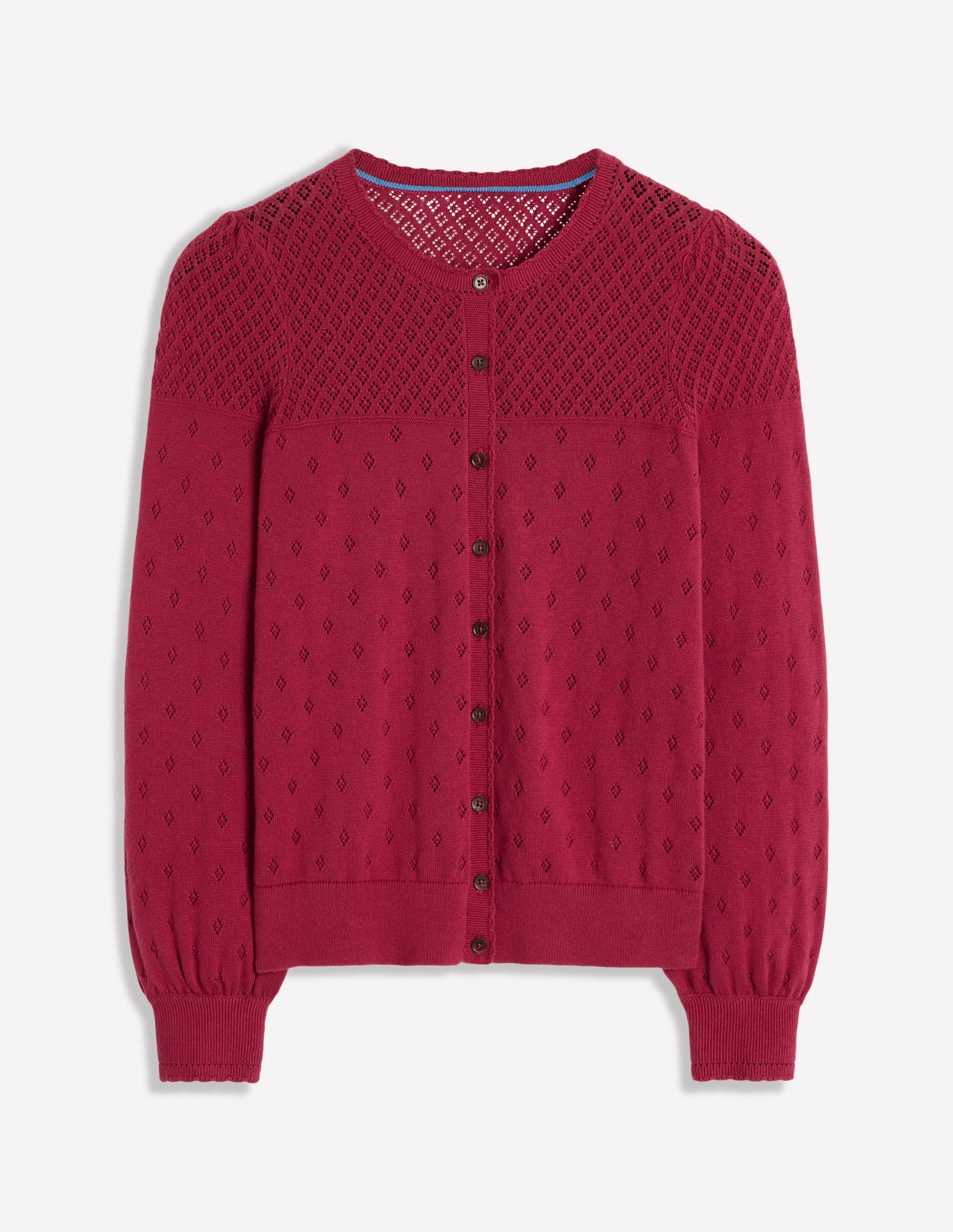 Rosalie Pointelle Cardigan-Terracotta - Image 5