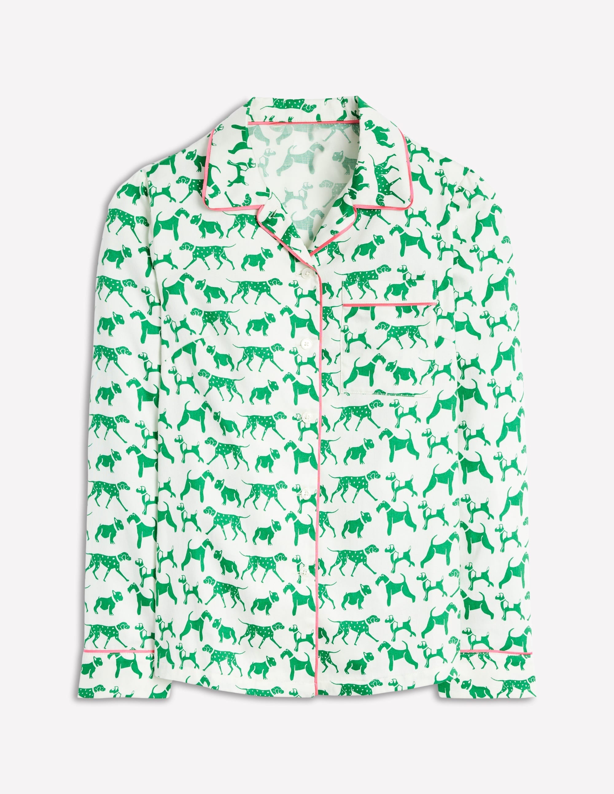 Cotton Sateen Pyjama Shirt-Ivory, Janet and Friends - Image 5