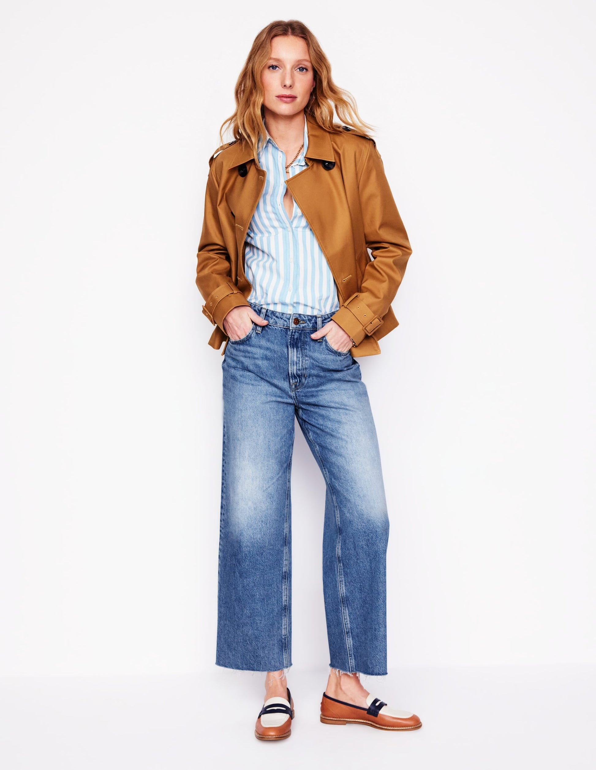 High Rise Straight Crop Jeans-Light Vintage Frayed-3