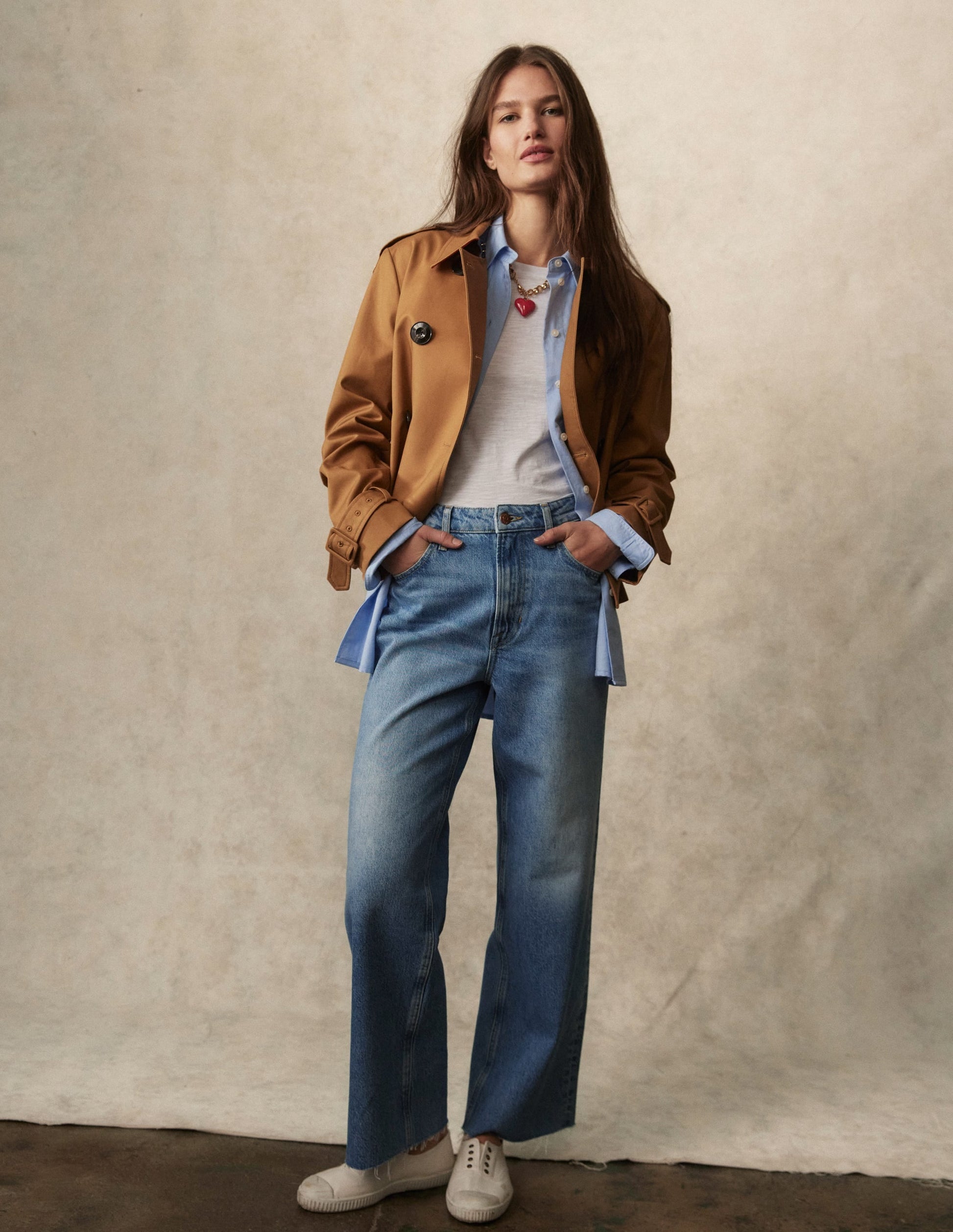 High Rise Straight Crop Jeans-Light Vintage Frayed-1
