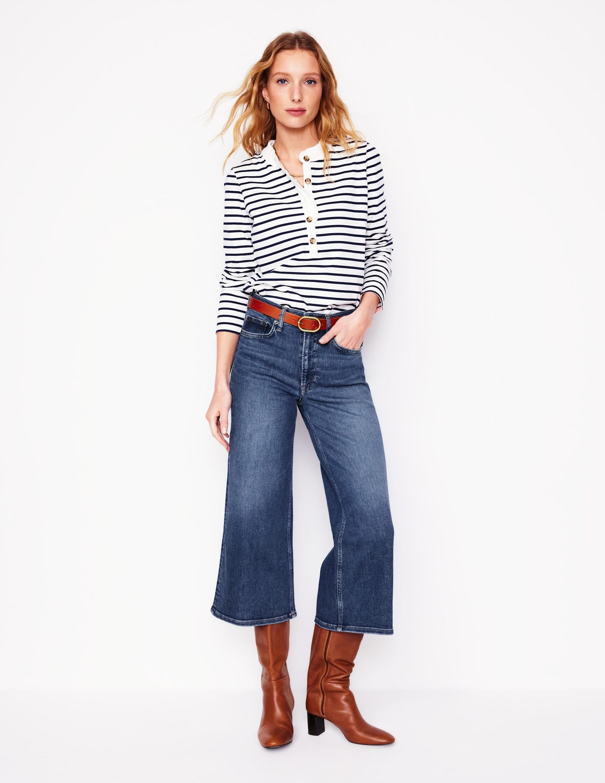 High Rise Wide Crop Jeans-Mid Vintage-1