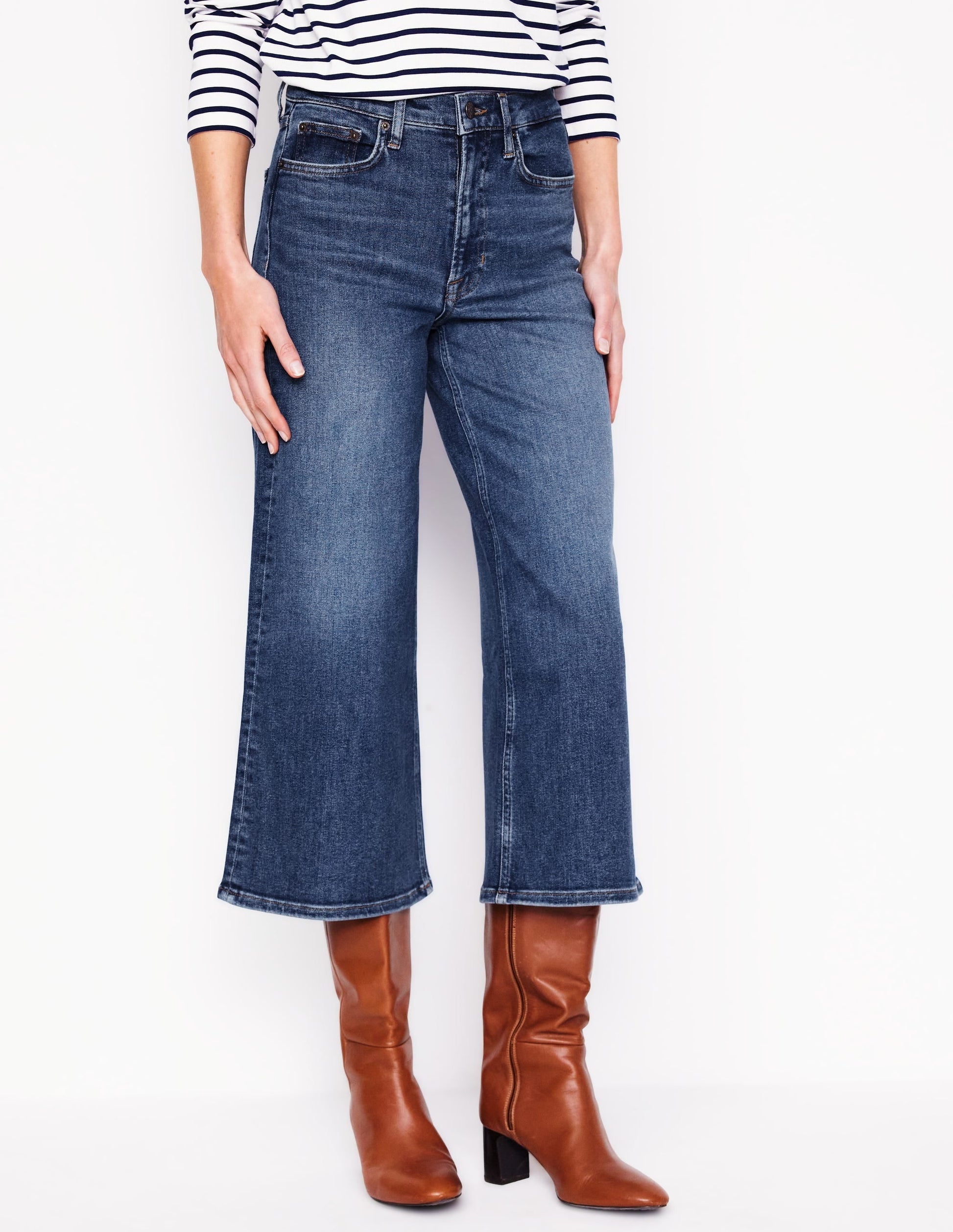 High Rise Wide Crop Jeans-Mid Vintage-5