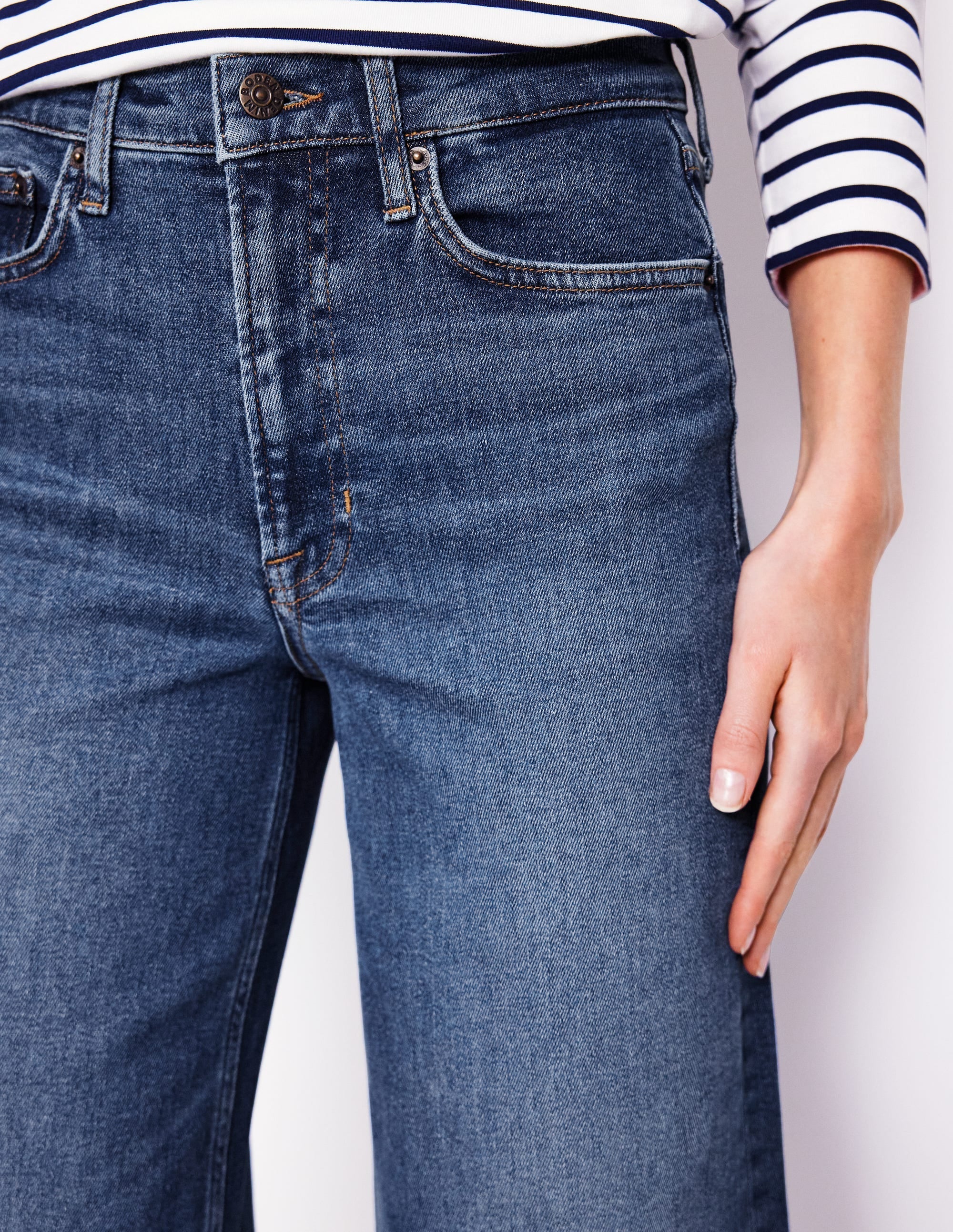 High Rise Wide Crop Jeans-Mid Vintage - Image 6