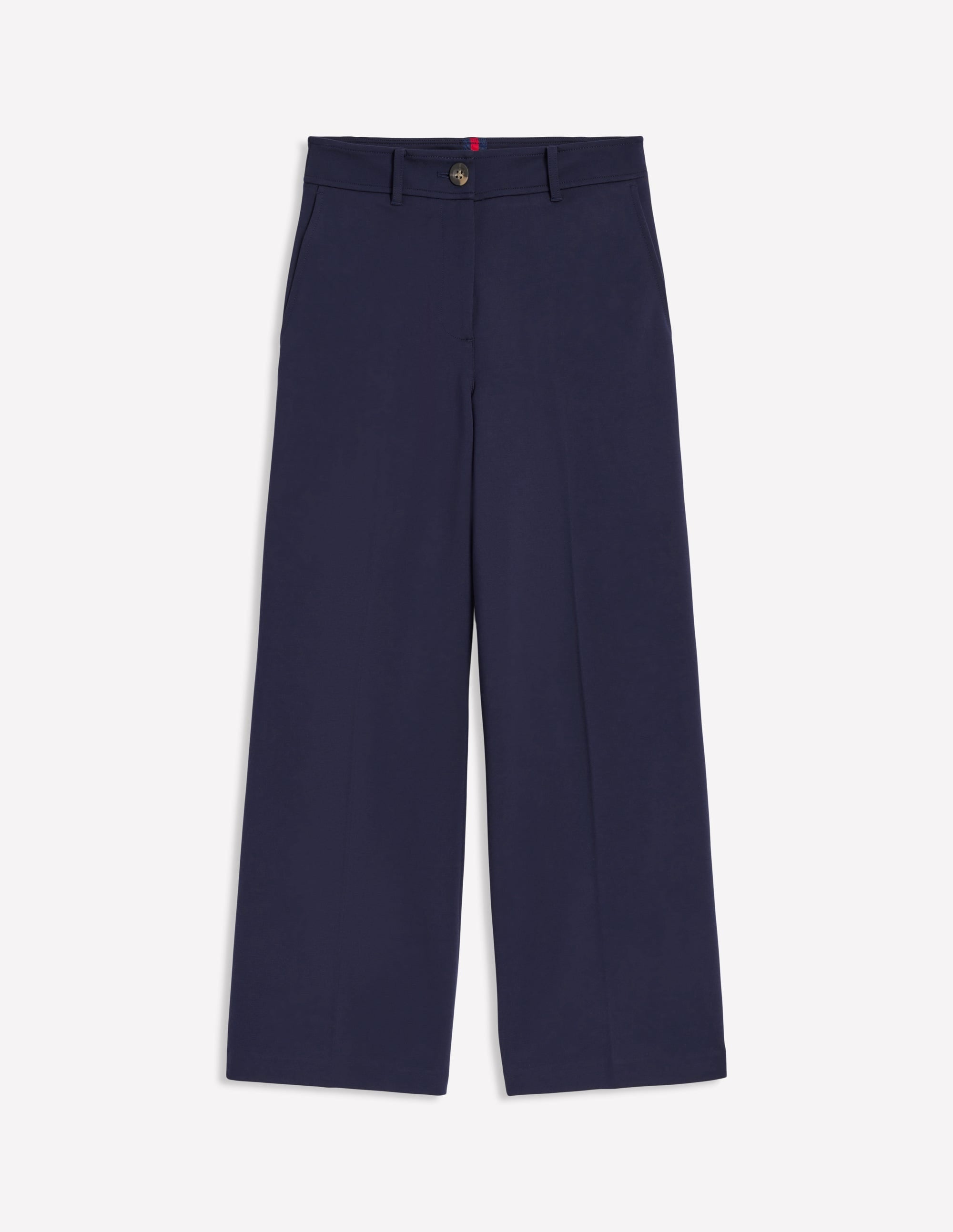Cropped Ponte Trousers-Navy - Image 6