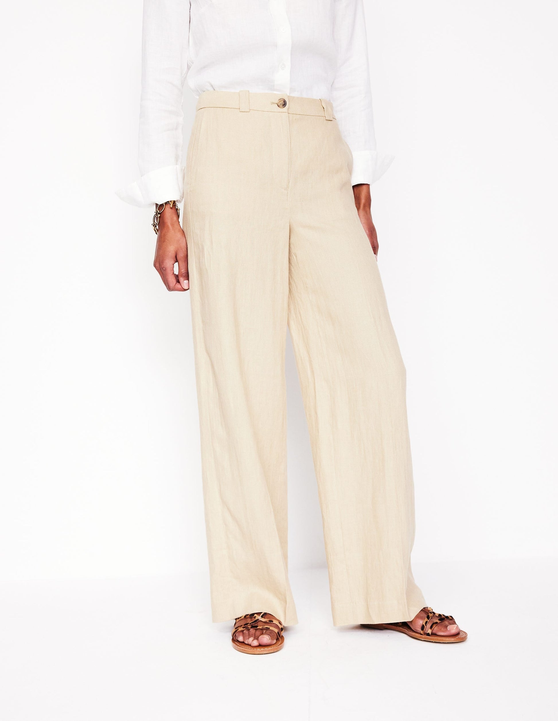 Westbourne Linen Trousers-Oatmeal-5