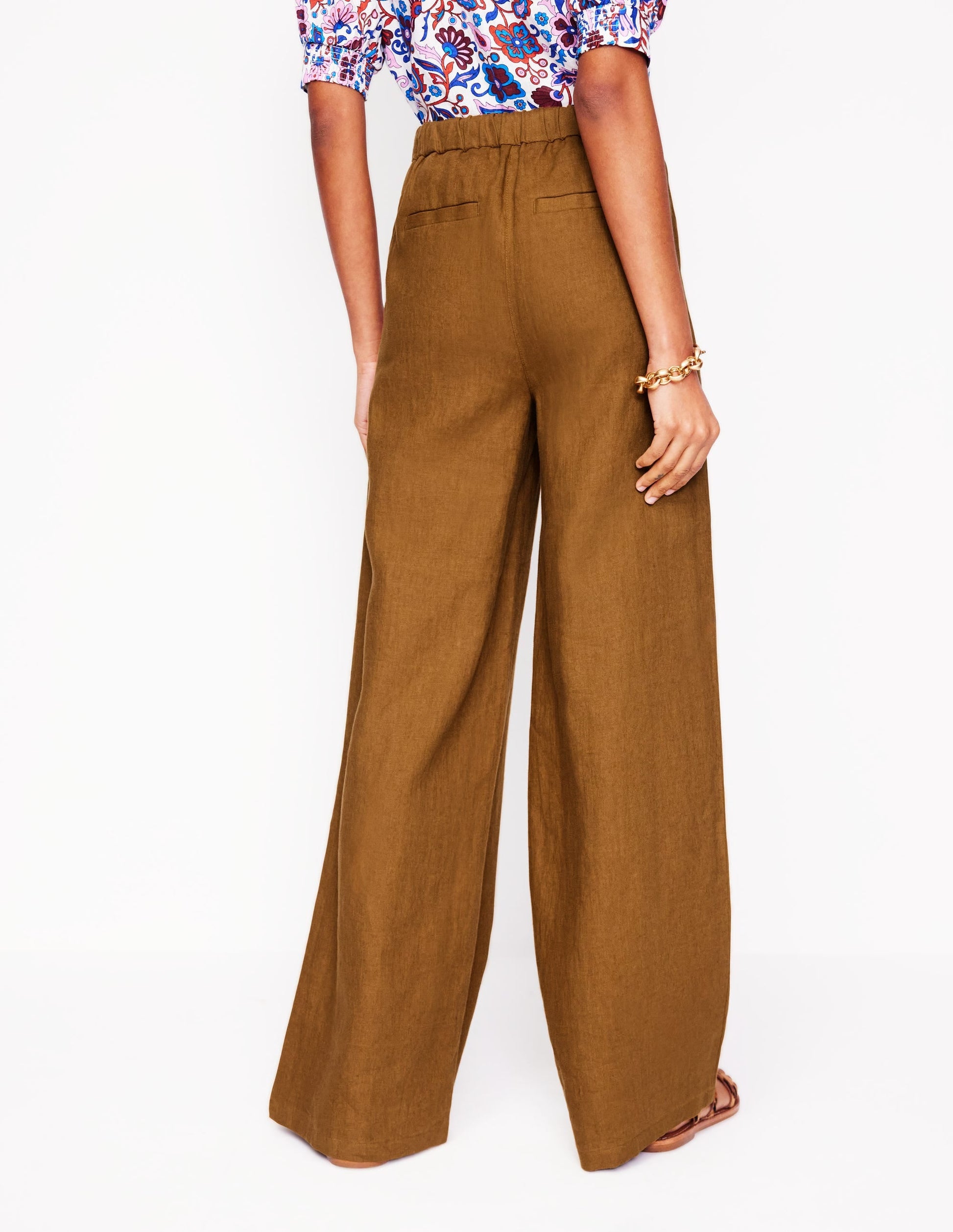 Dulwich Linen Trousers-Gingerbread-4