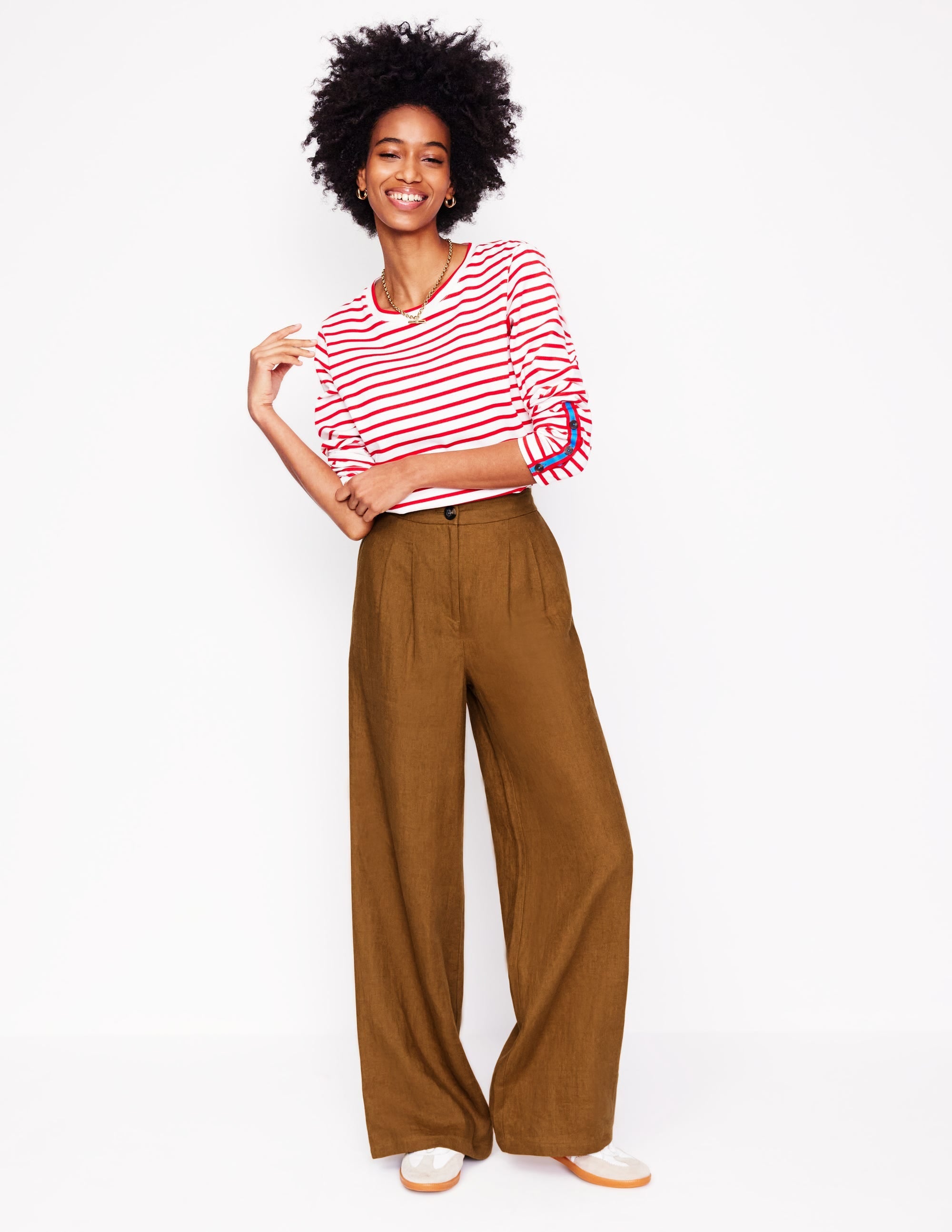 Dulwich Linen Trousers-Gingerbread - Image 7