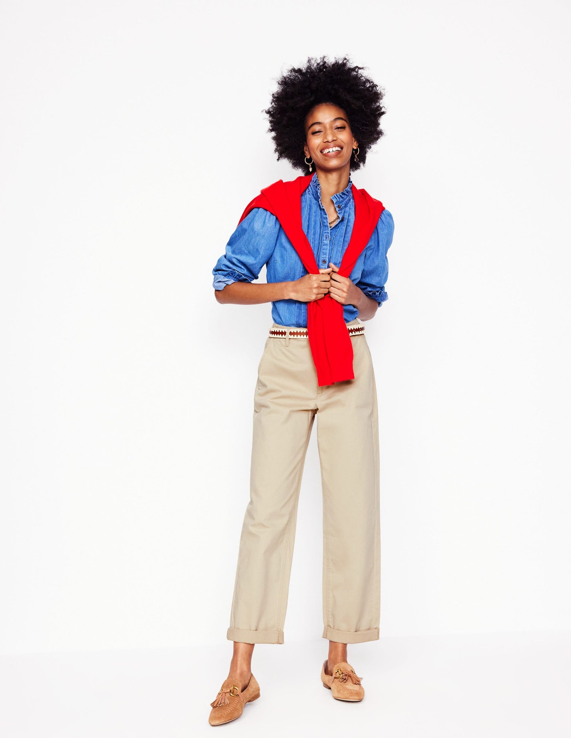 Barnsbury Chino Trousers-Oatmeal-2