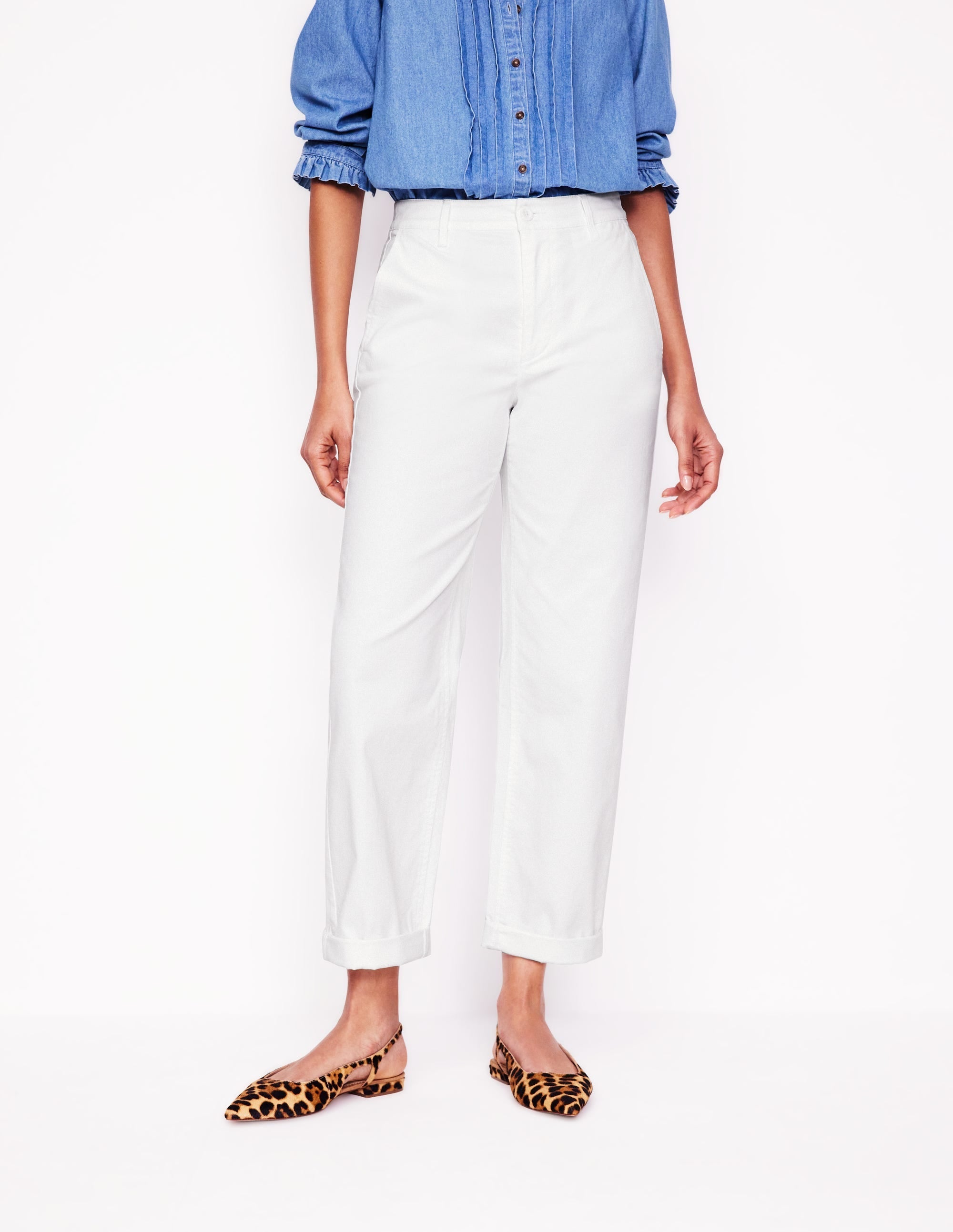 Barnsbury Chino Trousers-White - Image 4