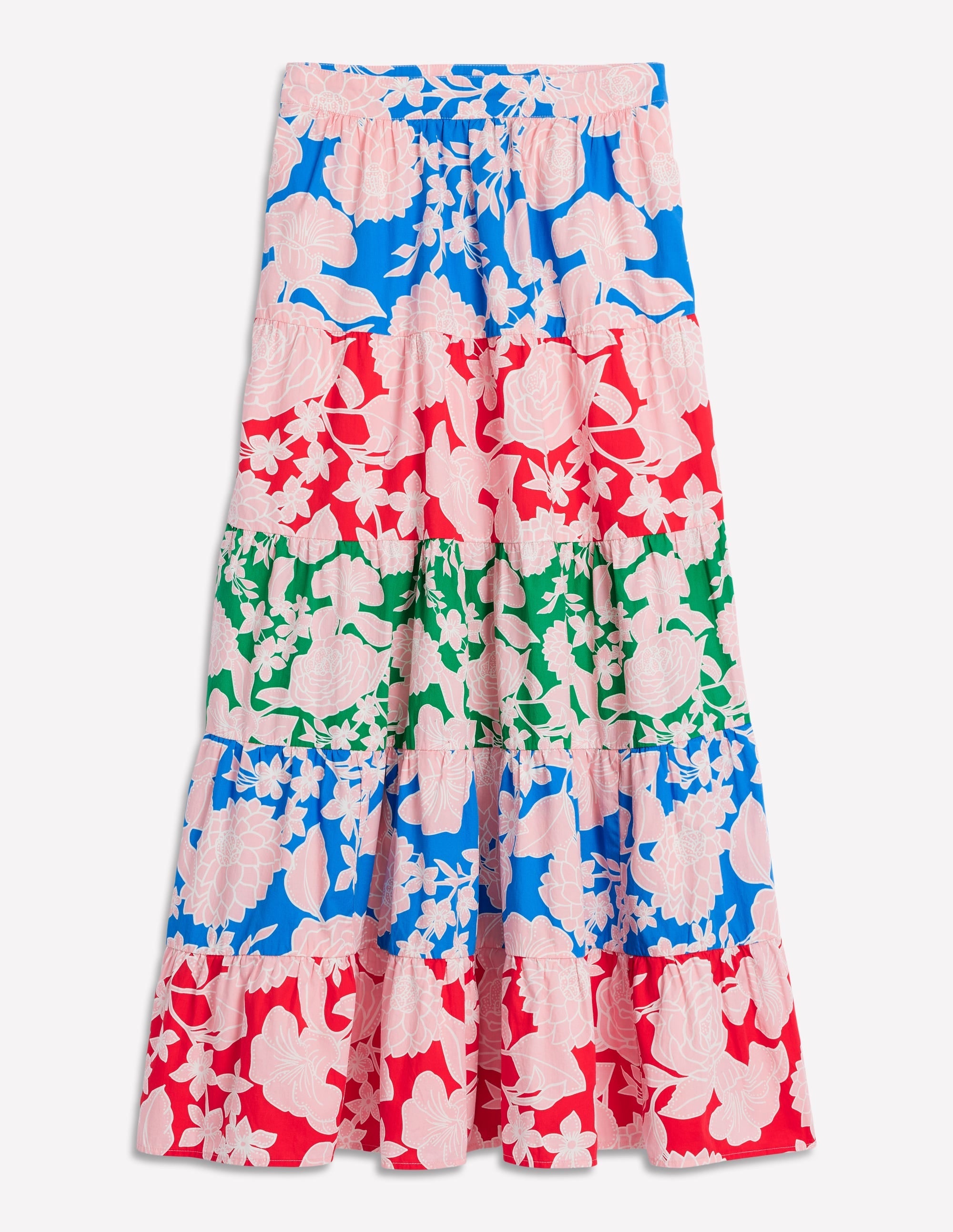 Nadia Poplin Maxi Skirt-Multi, Blossom Cascade - Image 5