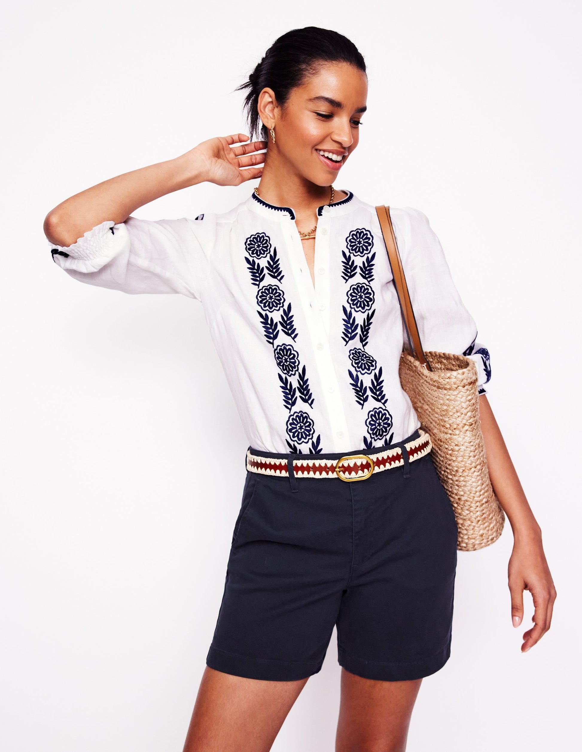 Barnsbury Chino Shorts-Navy-1