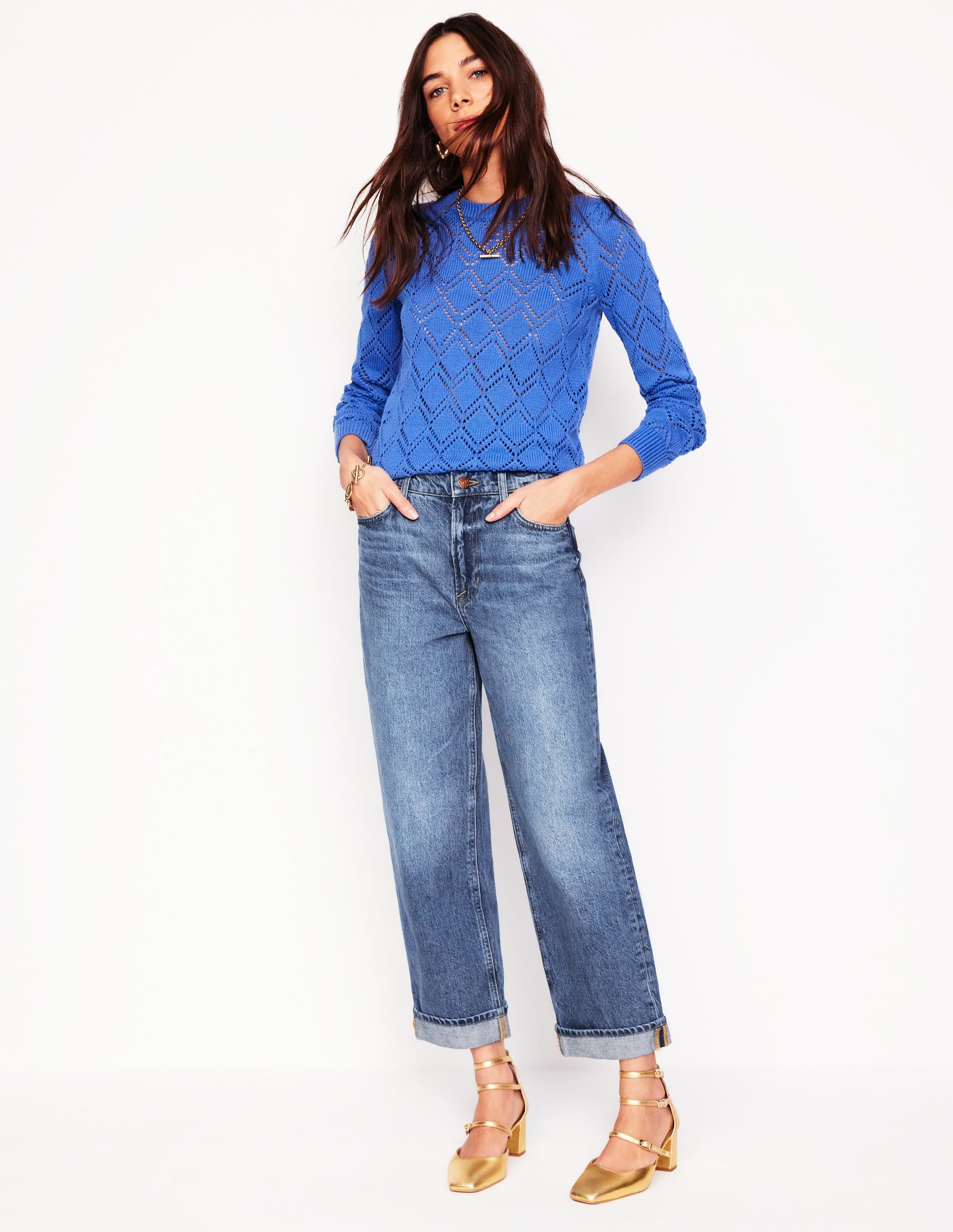 Mid Rise Relaxed Jeans-Mid Vintage - Image 3