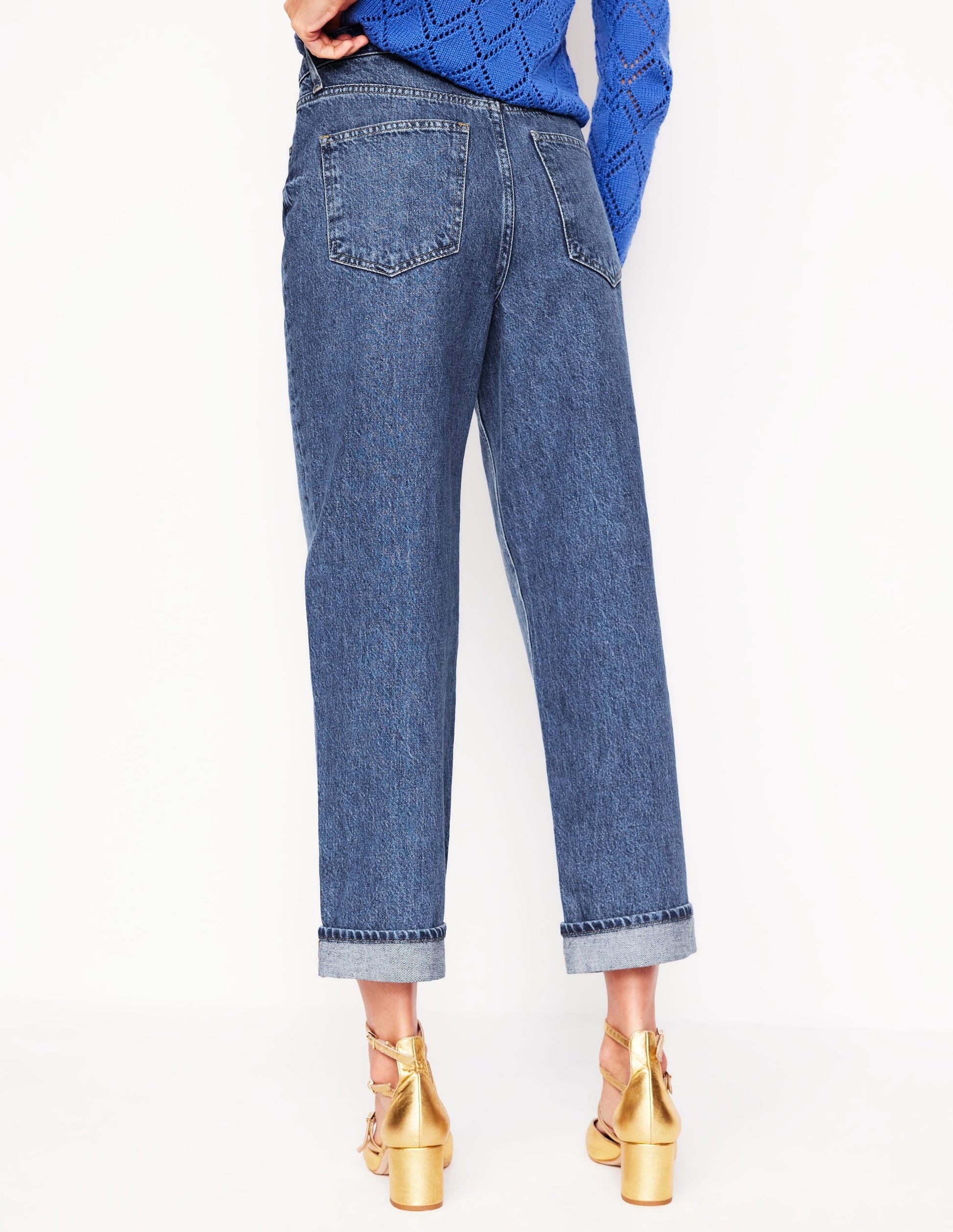 Mid Rise Relaxed Jeans-Mid Vintage-5