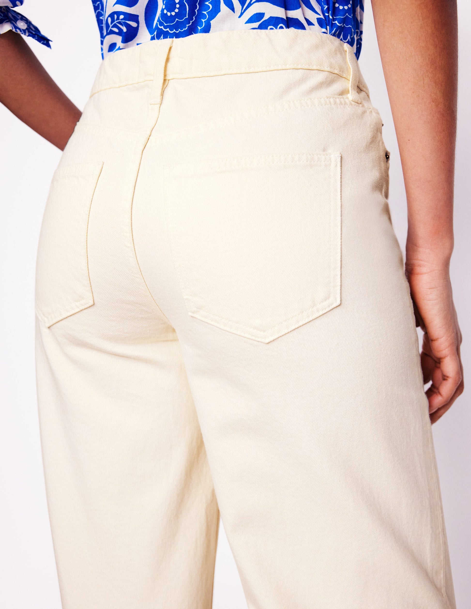 Mid Rise Relaxed Jeans-Ecru-4