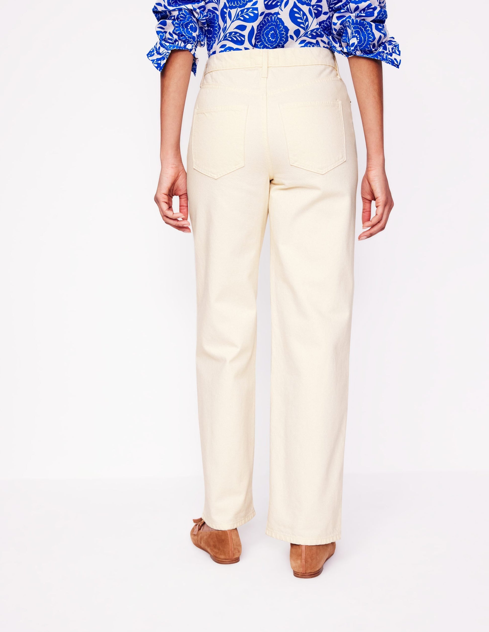 Mid Rise Relaxed Jeans-Ecru-5