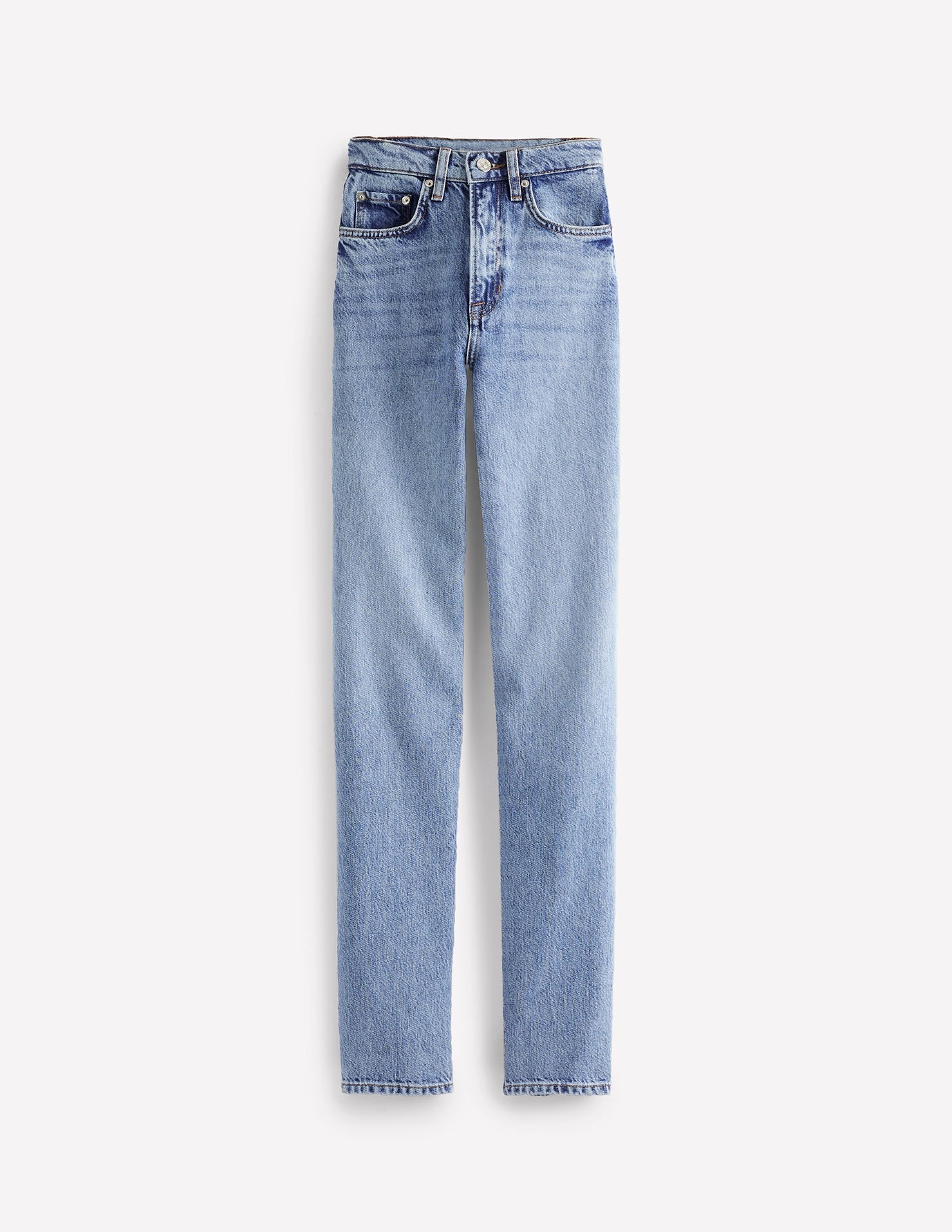High Rise Rigid Straight Jeans-Light Vintage - Image 6