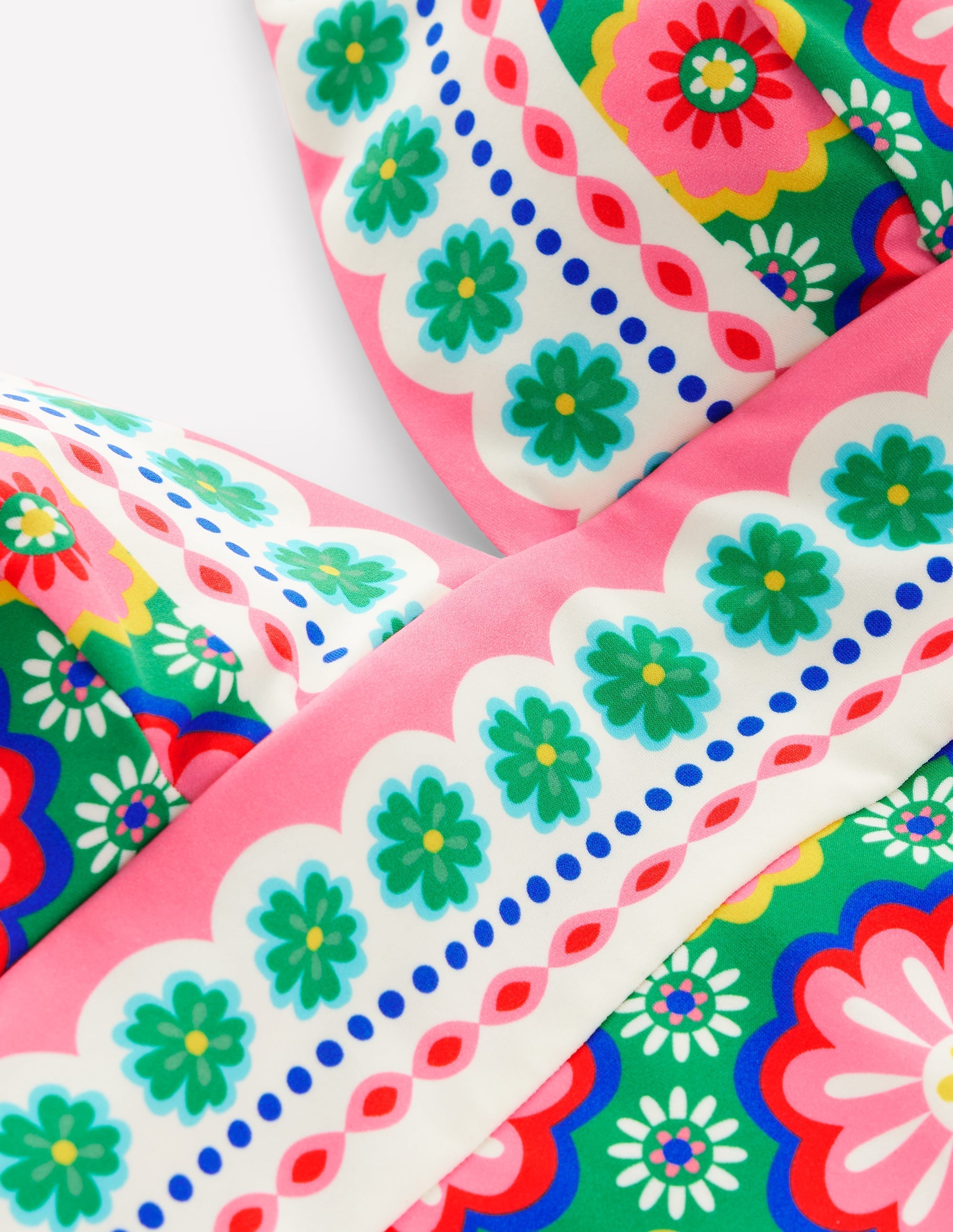 Porto V-Neck Swimsuit-Multi, Flower Tile - Image 7