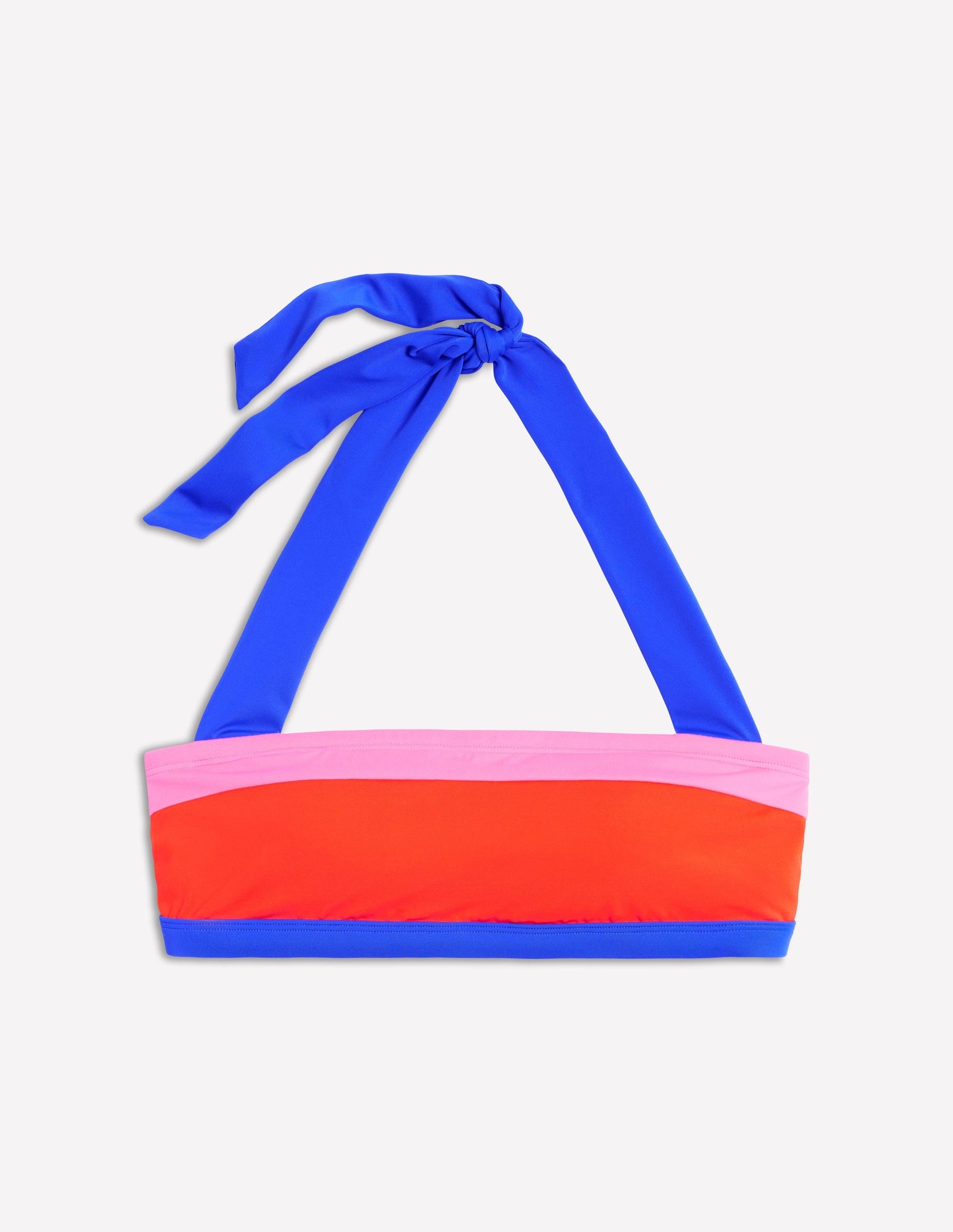 Santorini Bikini Top-Fire Red Colourblock-5