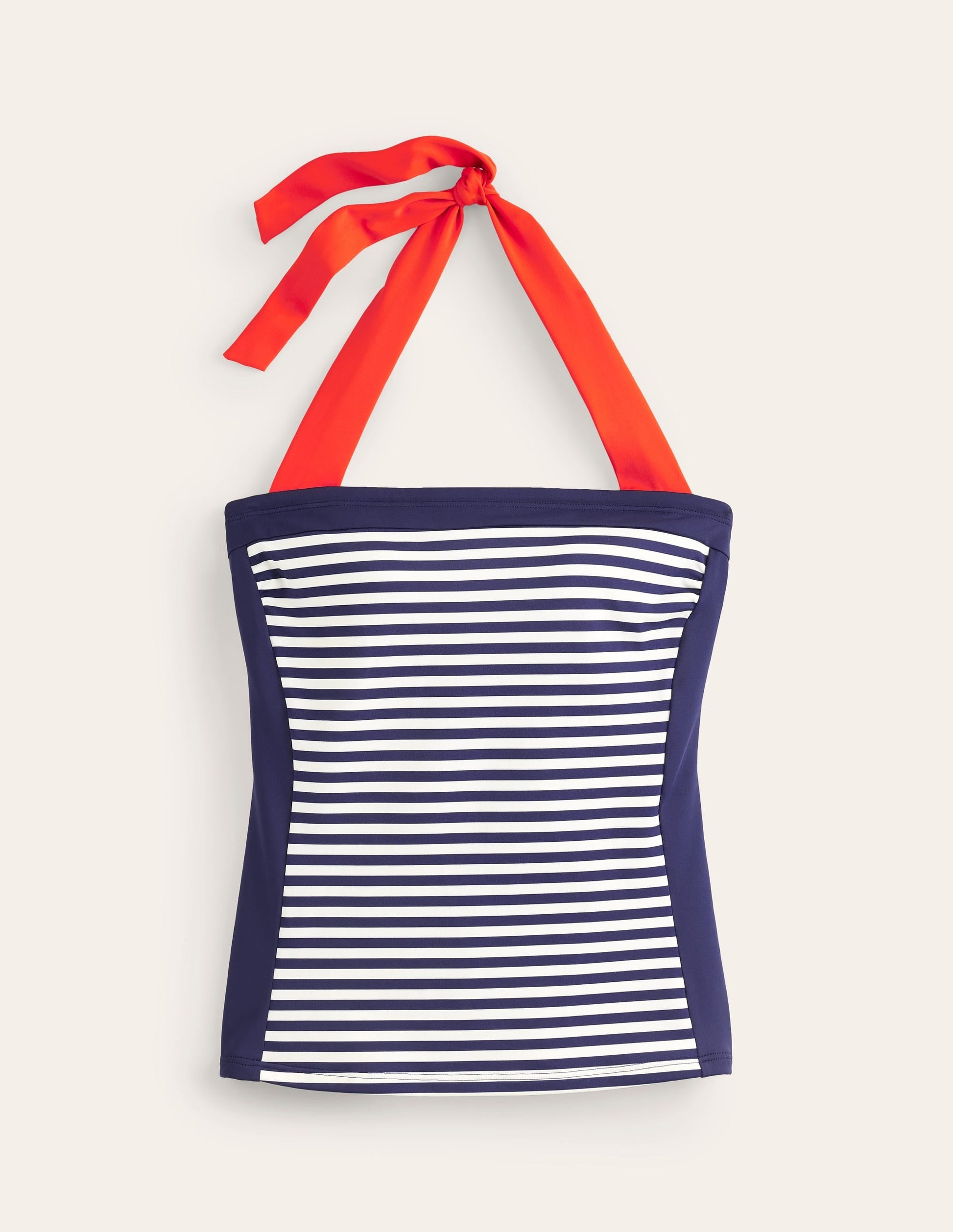 Santorini Tankini Top-Red, Navy Stripe-5