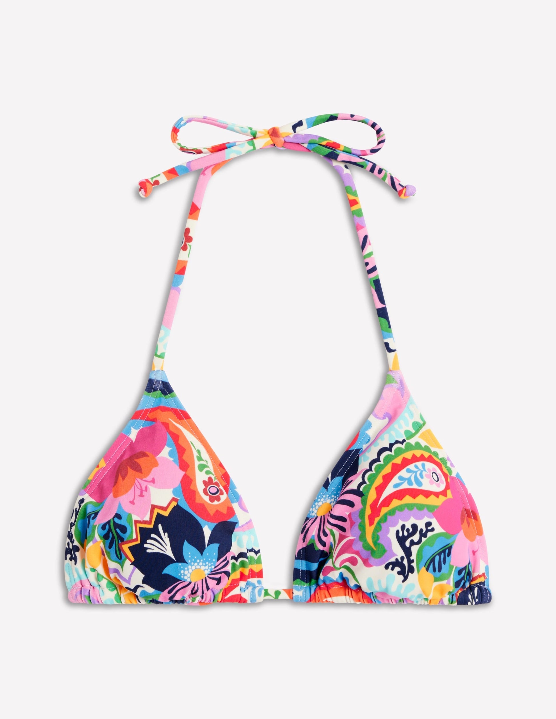 Symi String Bikini Top-Ivory, Botanical Paisley-5