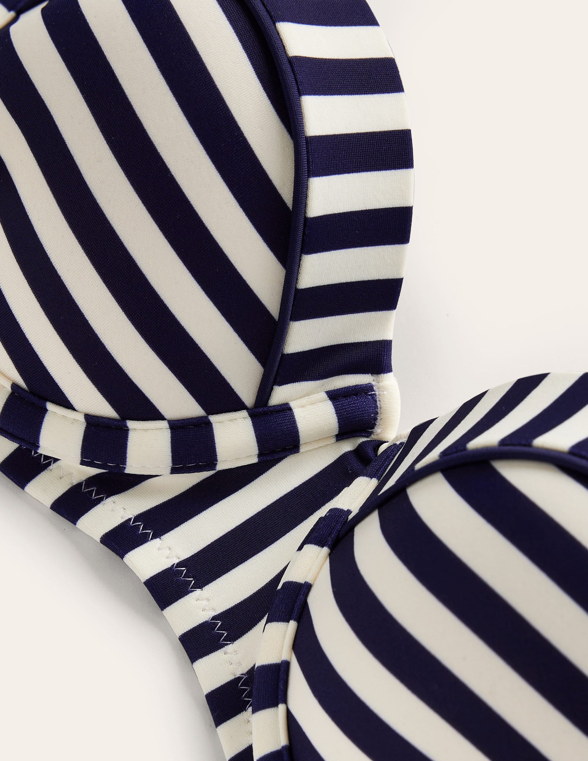 Rhodes Cup-Size Bikini Top-Navy, Ivory Stripe-8