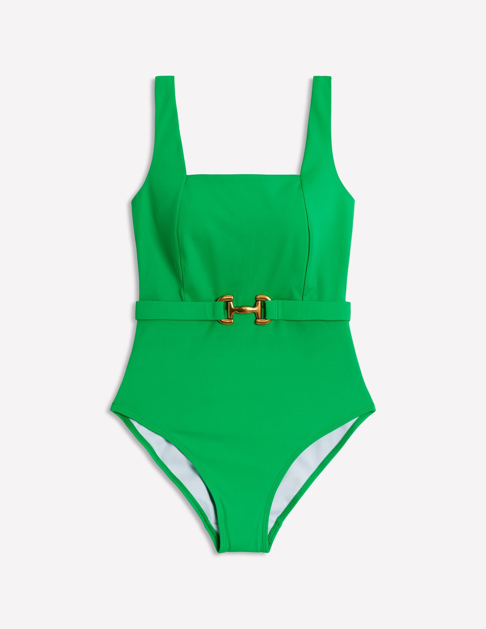 Lefkada Square Neck Swimsuit-Green Snaffle-6