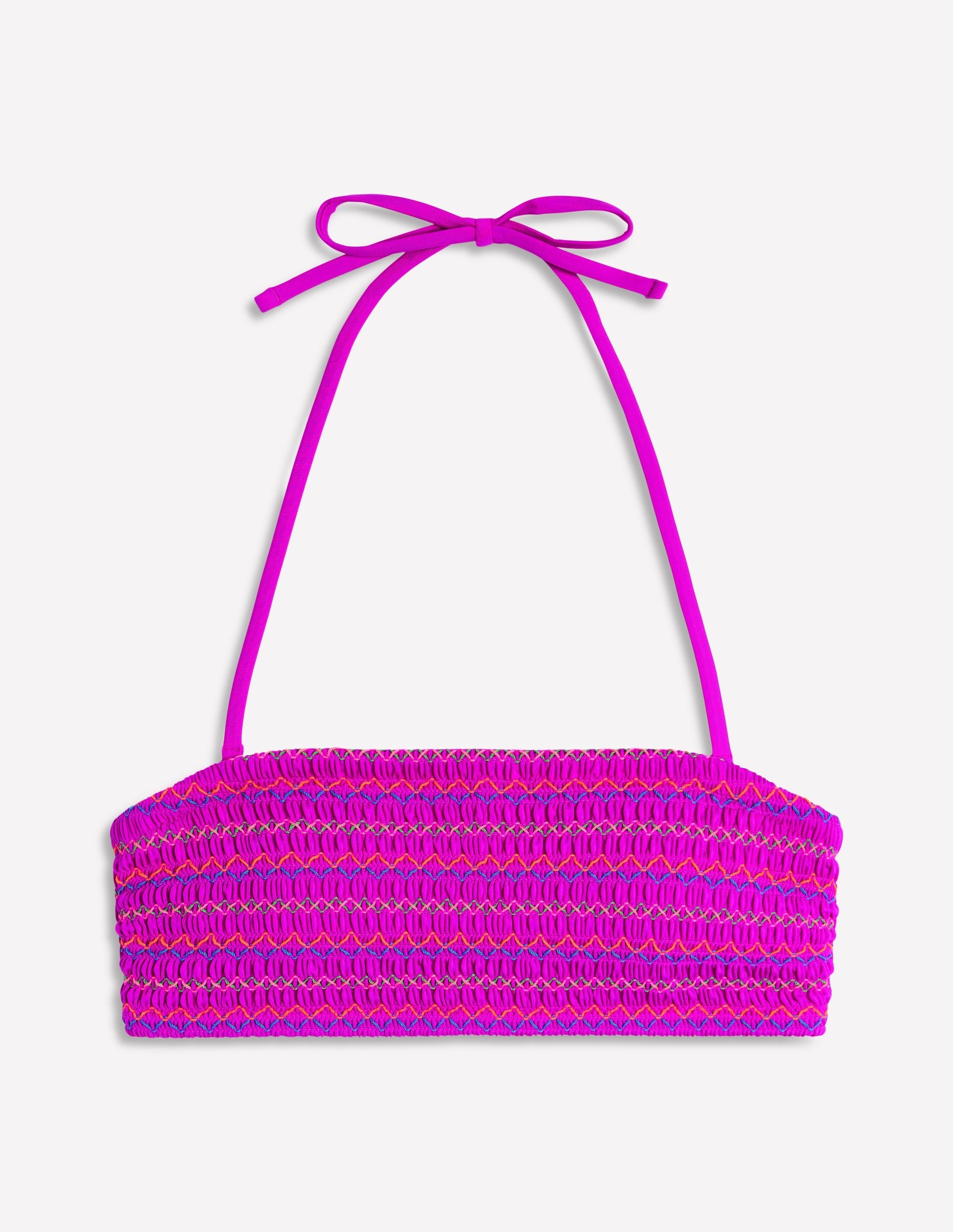 Skyros Smocked Bikini Top-Very fuchsia - Image 5