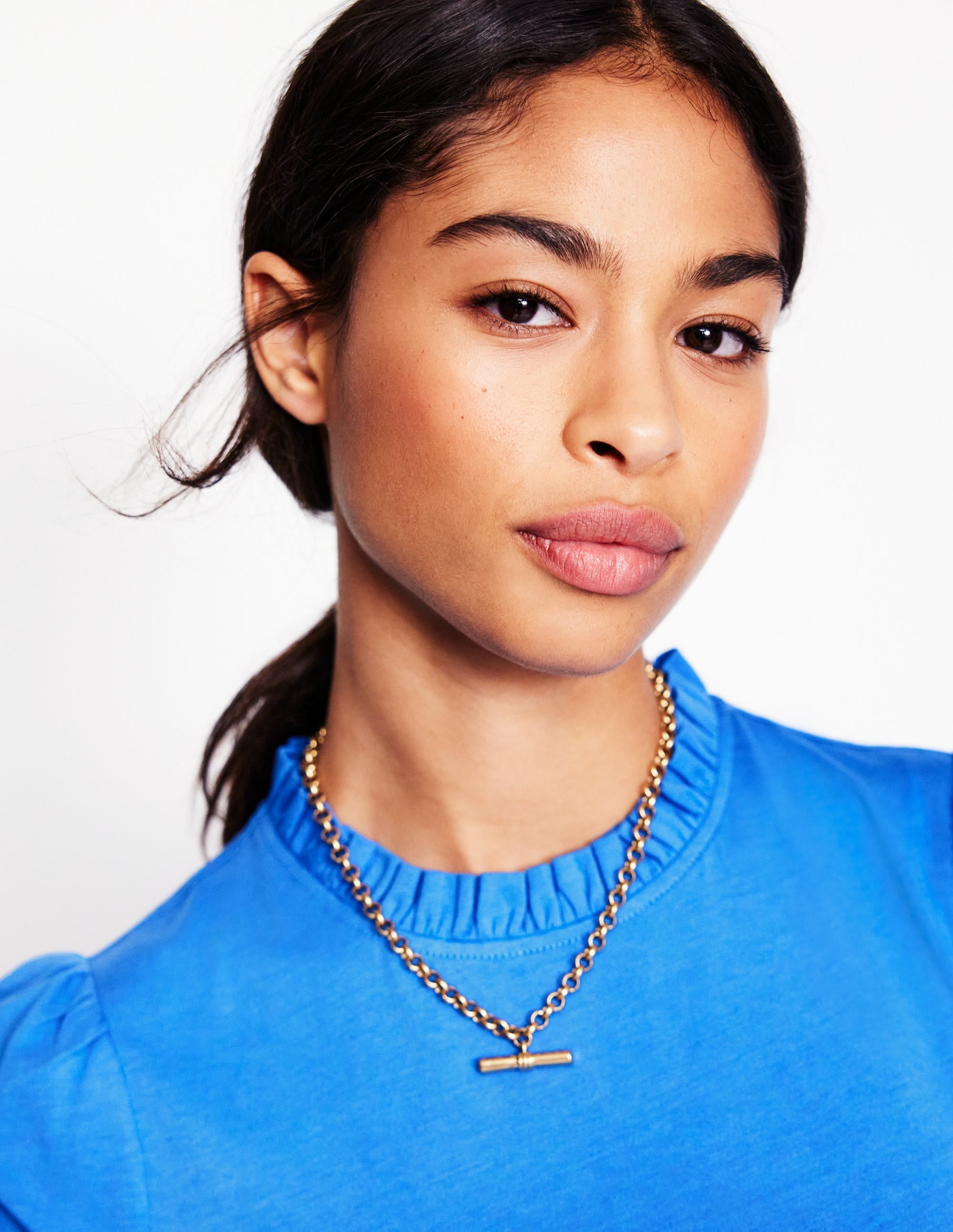 Supersoft Frill Detail Top-PALACE BLUE (18-4043 TCX) - Image 2