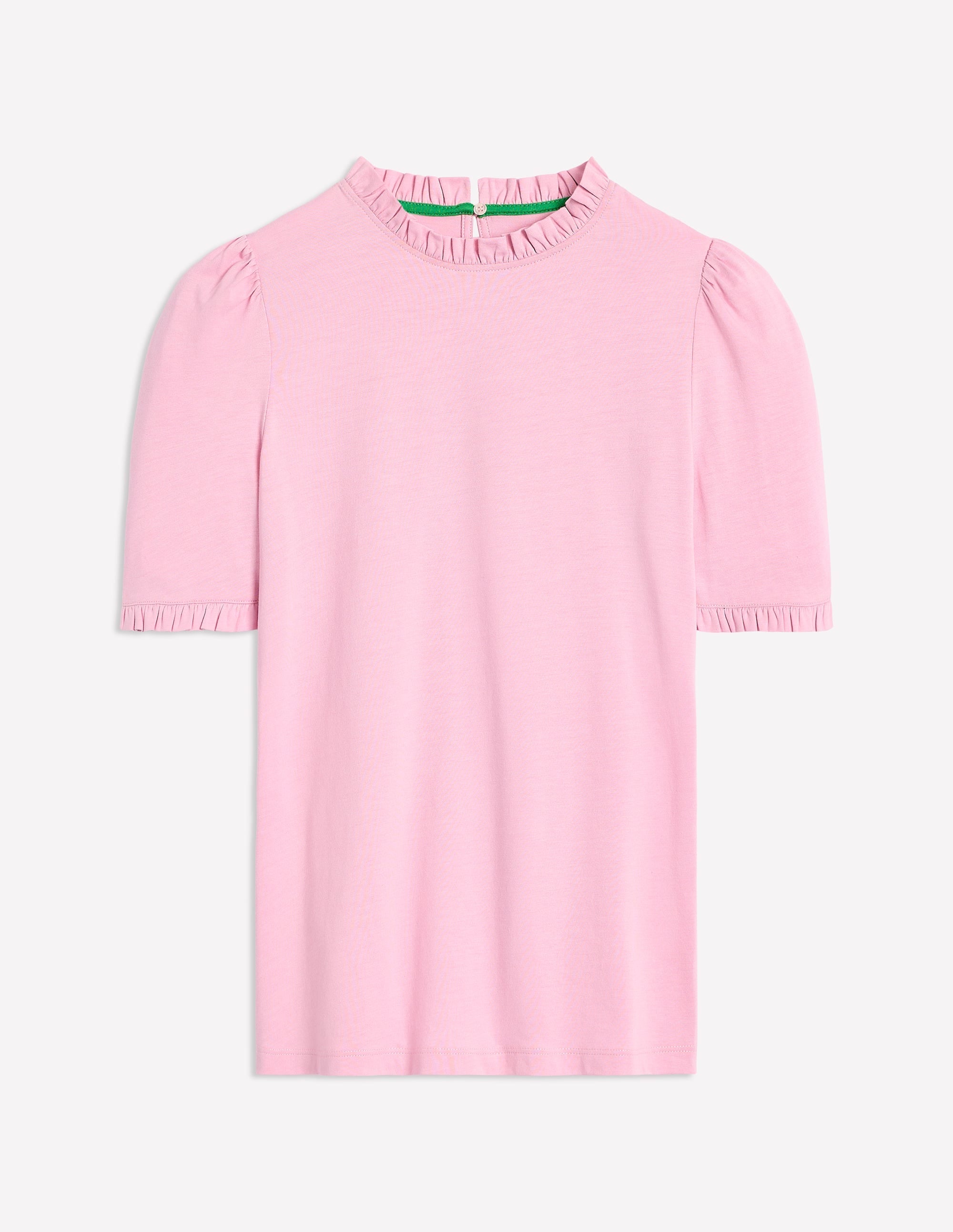 Supersoft Frill Detail T-shirt-Soft Lavender - Image 5