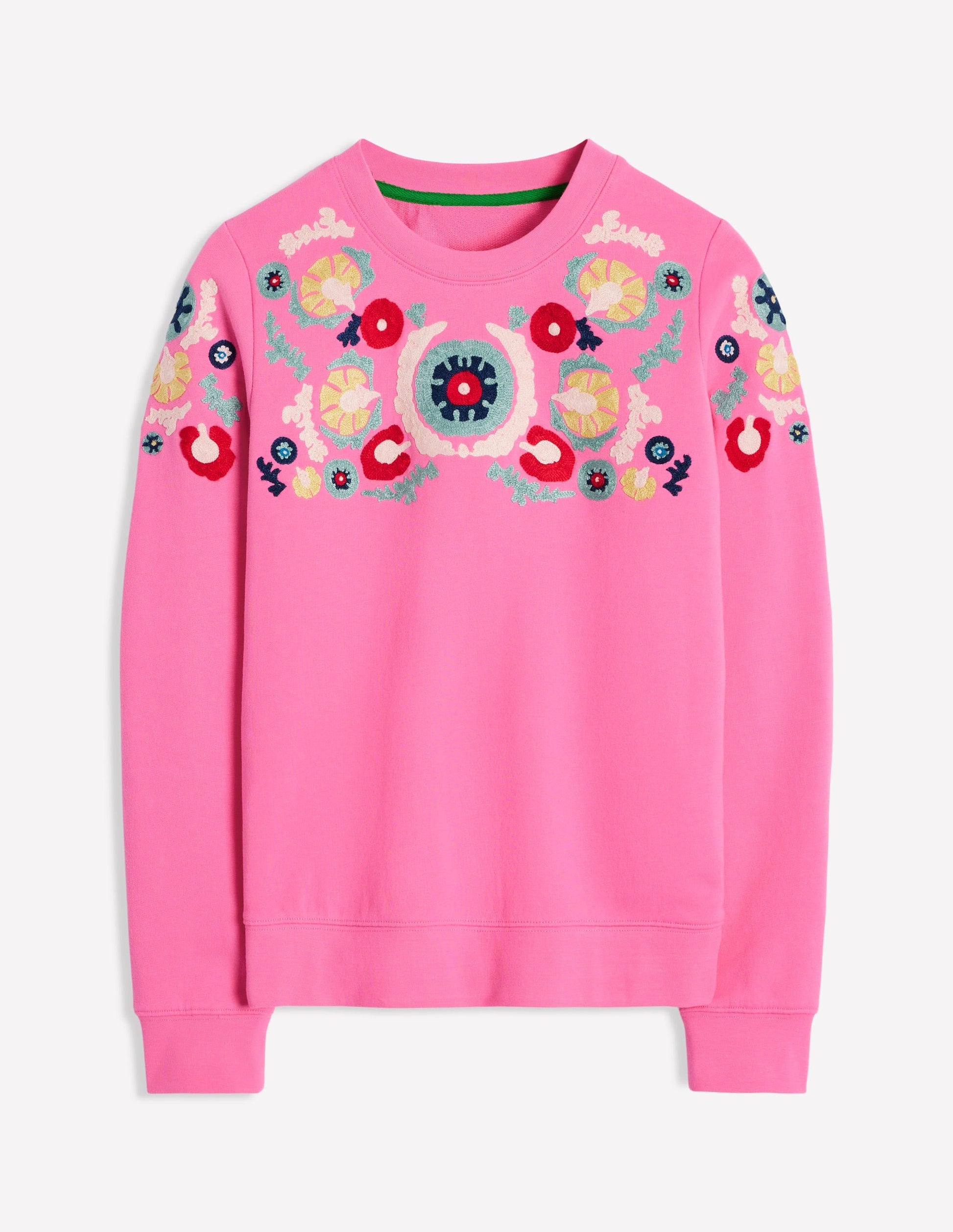 Hannah Embroidered Sweatshirt-Pink Rose-5