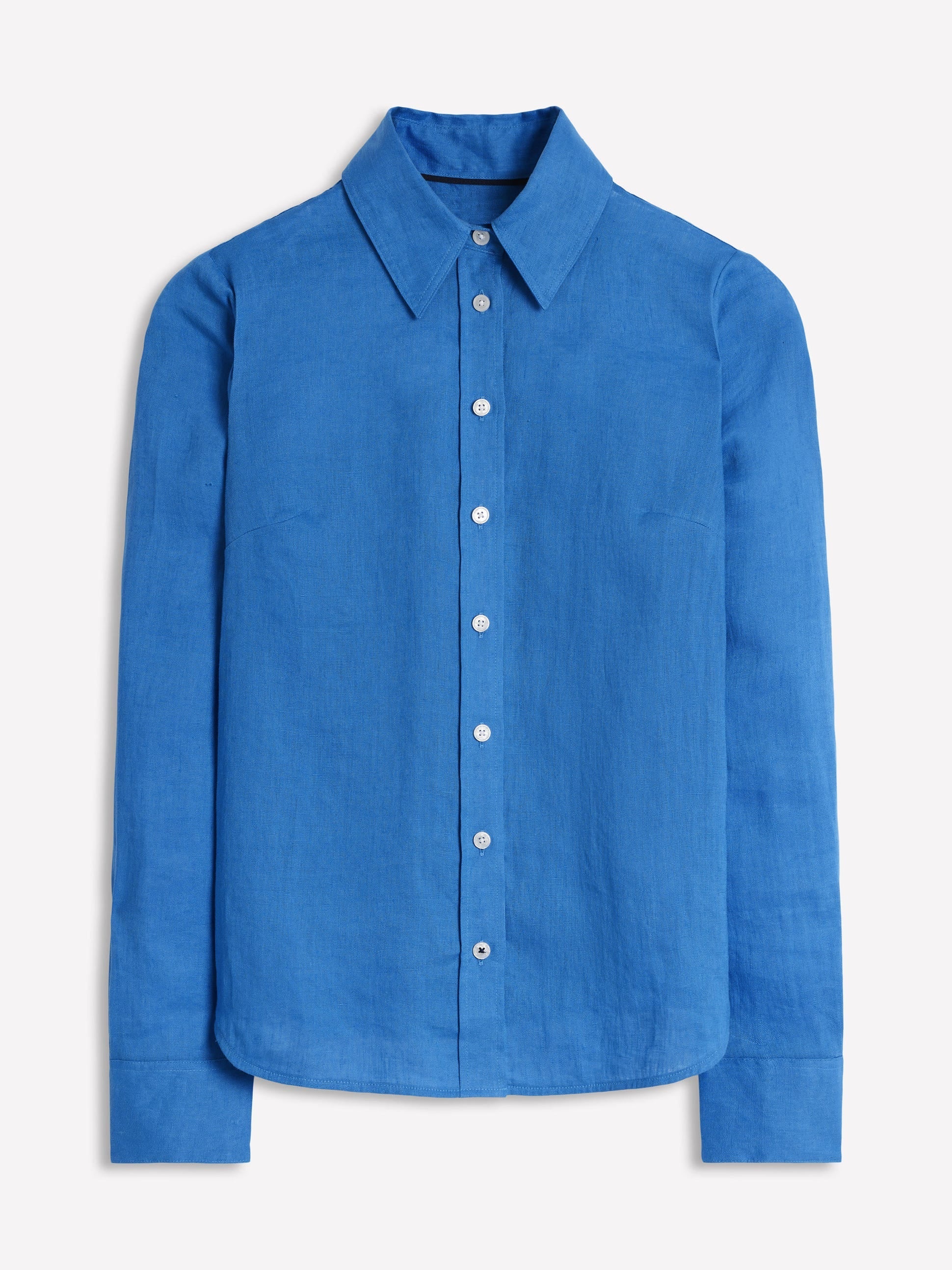 Sienna Linen Shirt-Cerulean Blue-7