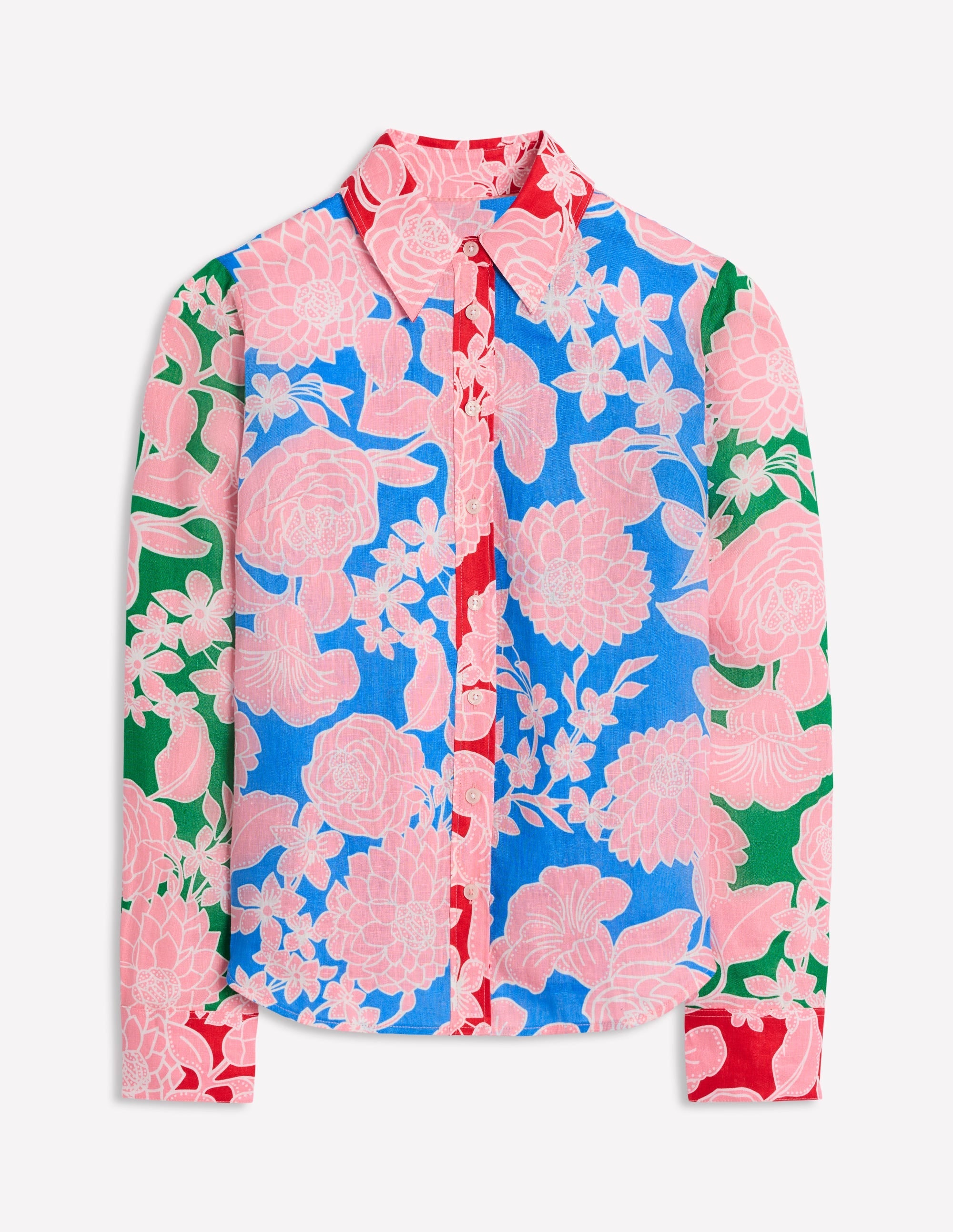Sienna Linen Shirt-Multi, Blossom Cascade - Image 6