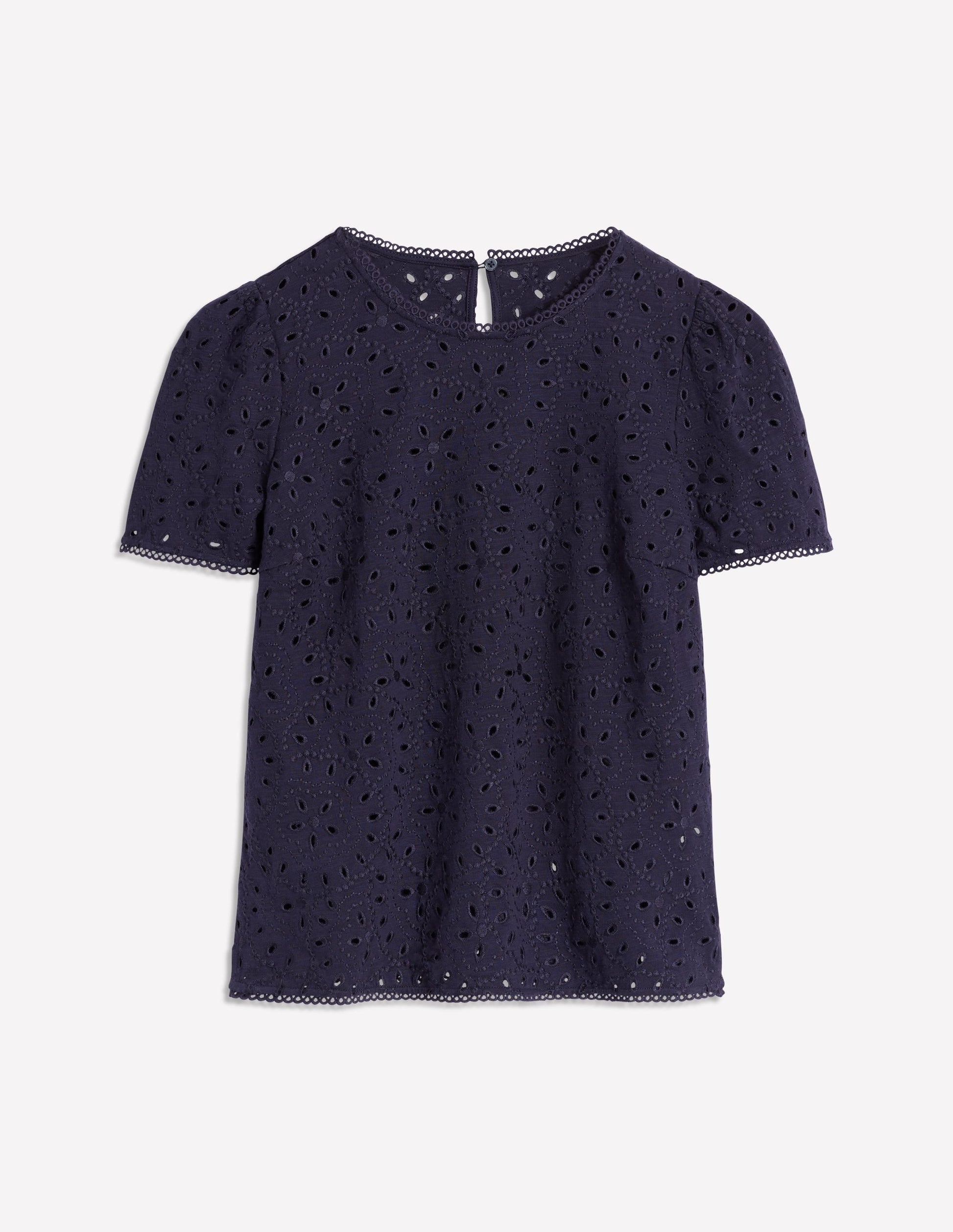 Edi Embroidered Top-Navy-5
