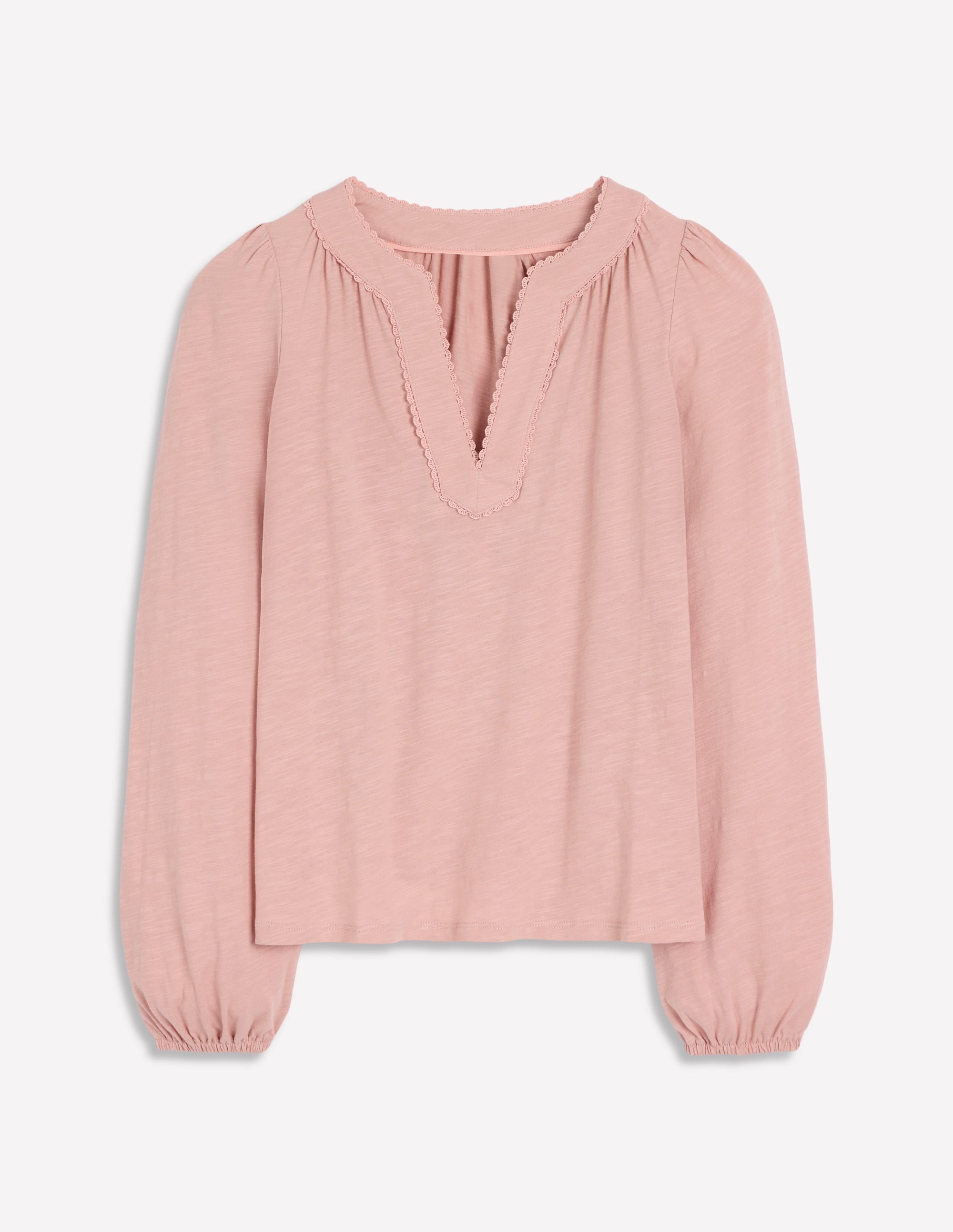 Ava Long Sleeve Trim Top-Milkshake - Image 5