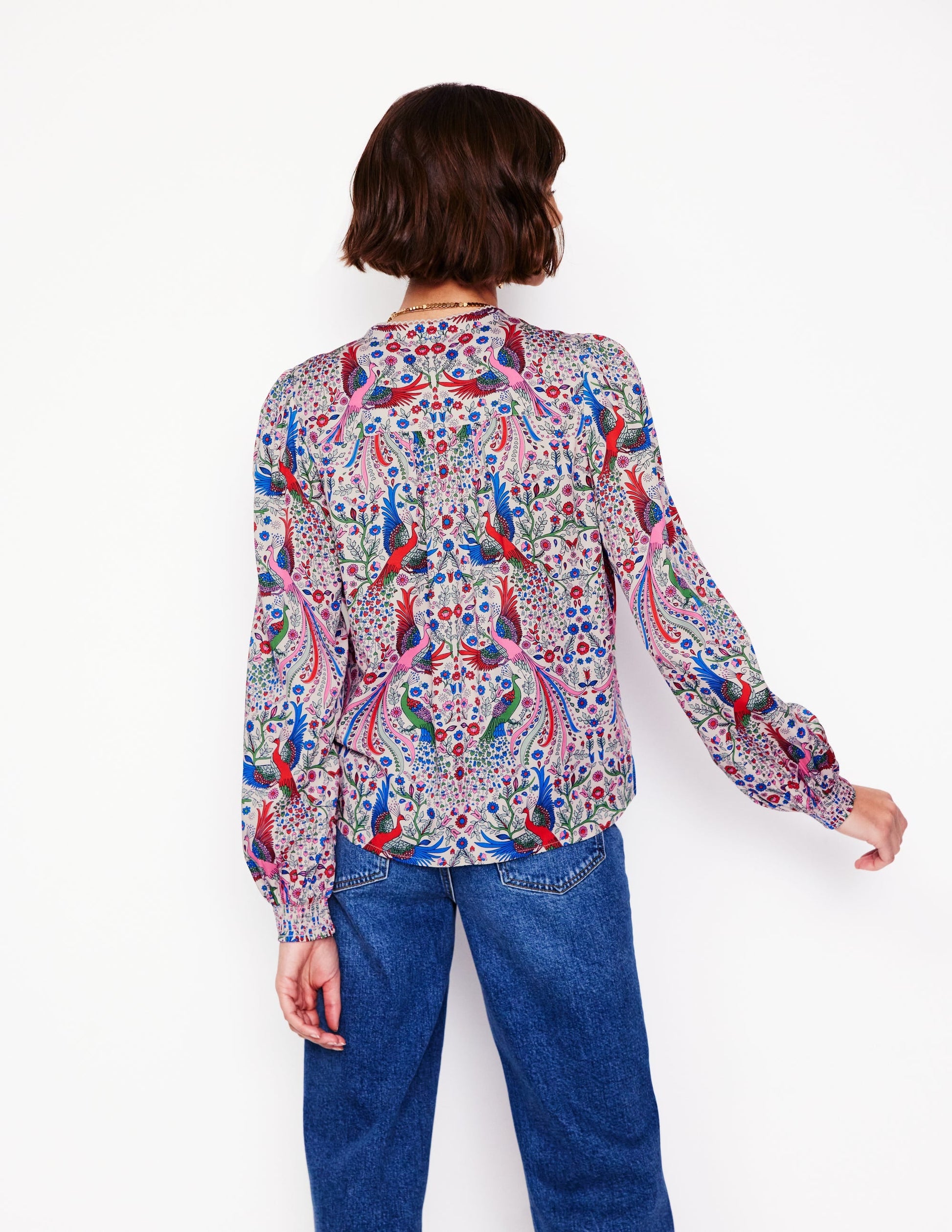 Ara Long Sleeve Top-Multi, Enchanting Peacock-3