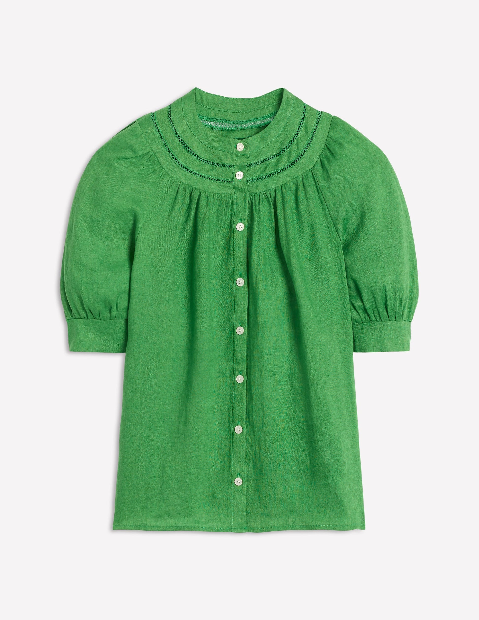 Bea Linen Top-Paradise Green-5