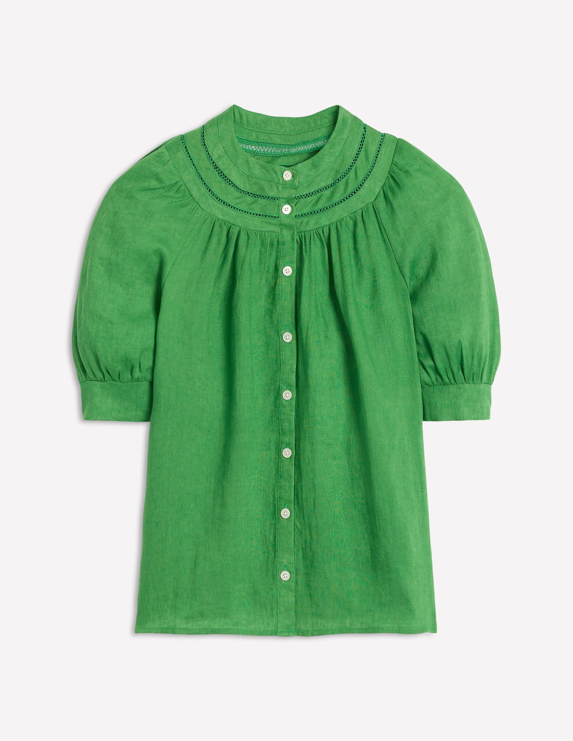 Bea Linen Top-Paradise Green - Image 5
