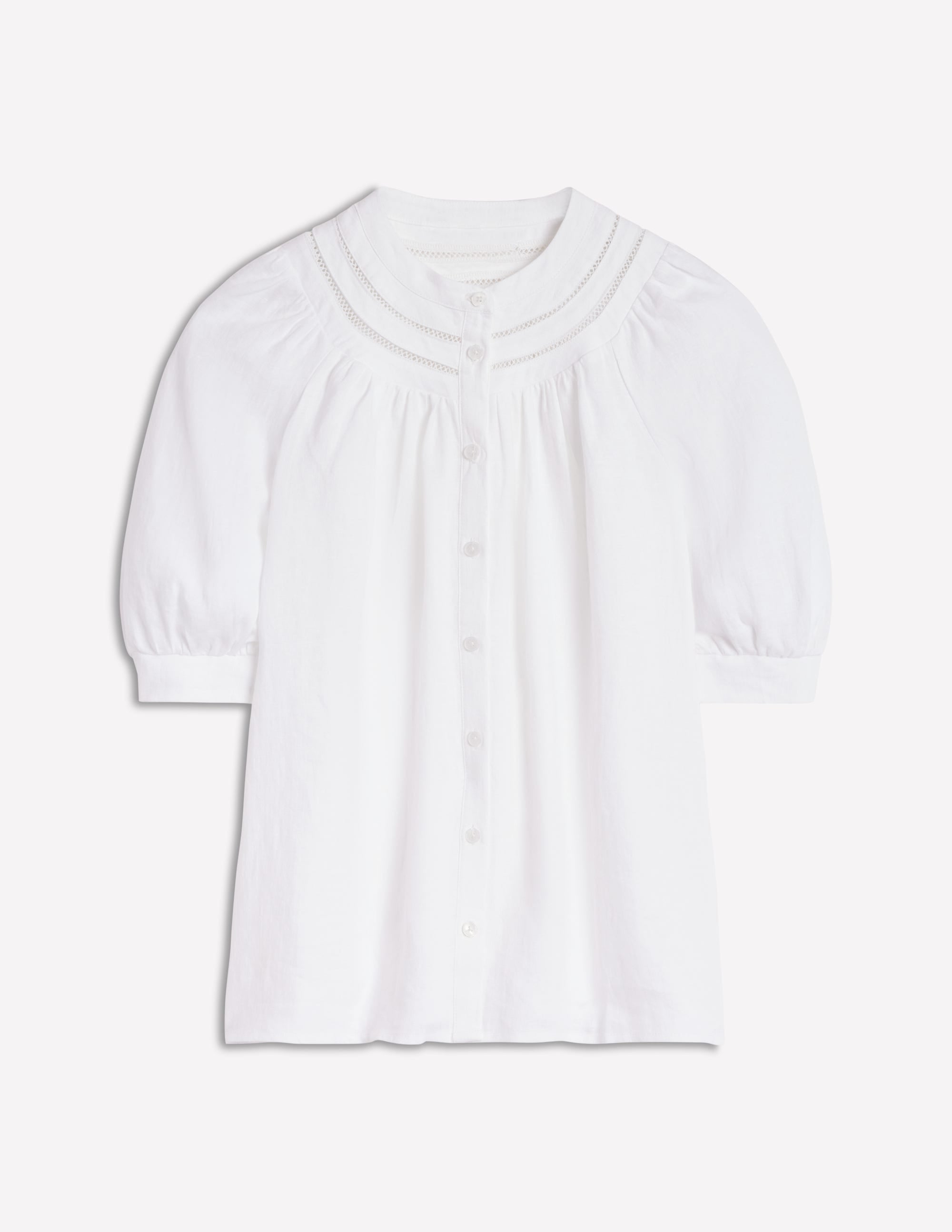 Bea Linen Top-White - Image 6