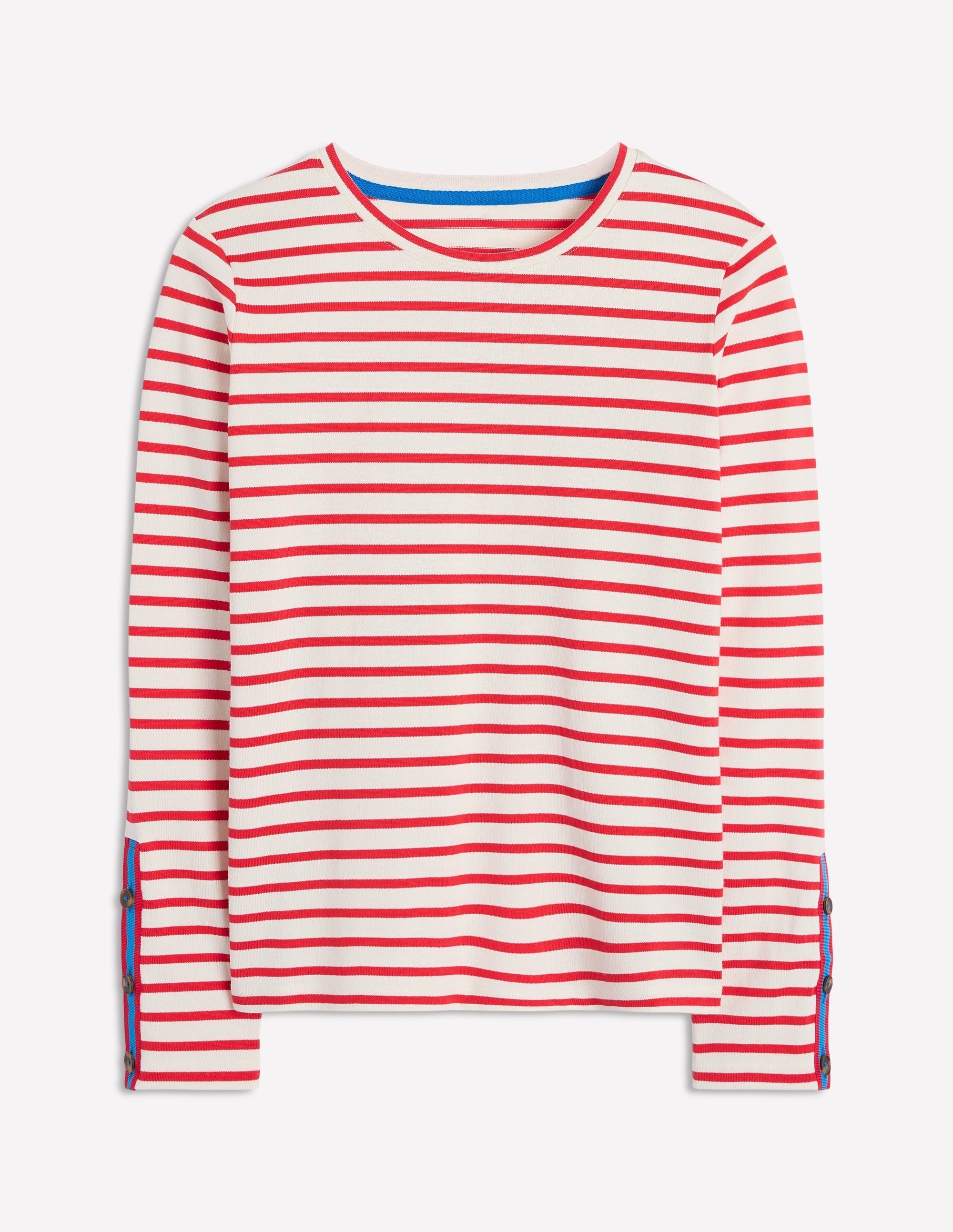 Button Cuff Marina Breton-Red, Ivory Stripe - Image 2