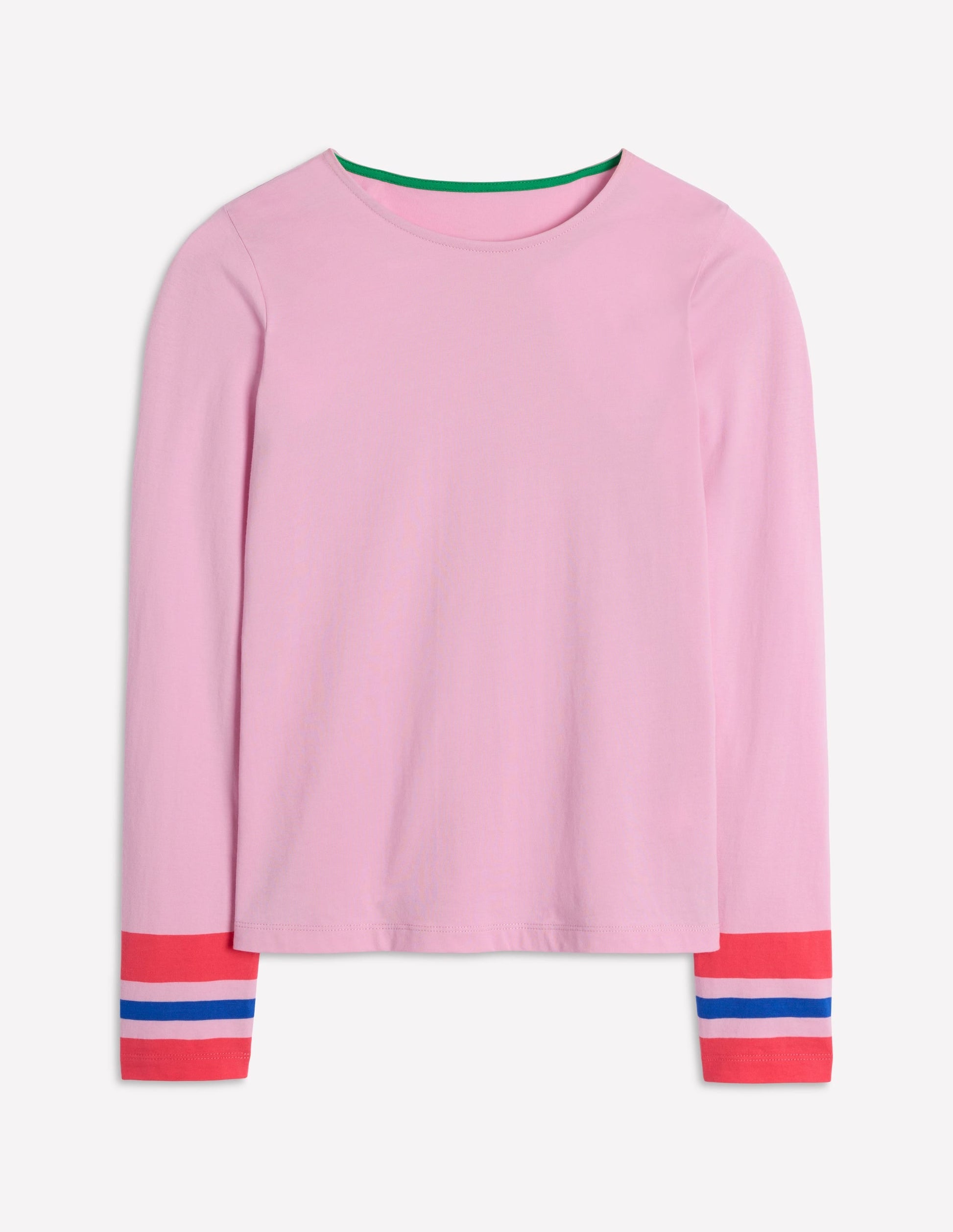 Stripe Cuff Top-Mauve and Camelia Pink Stripe-3