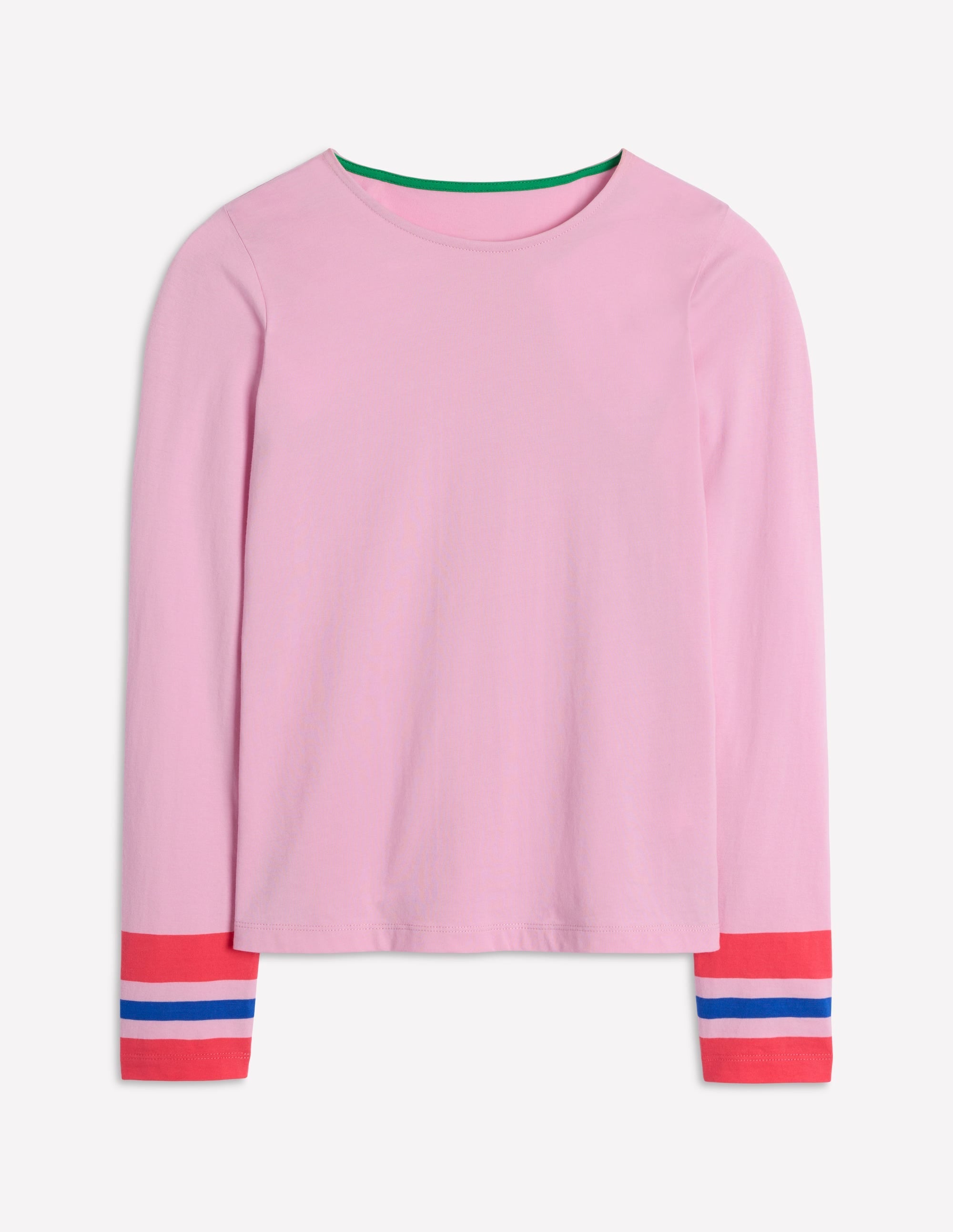 Stripe Cuff Top-Mauve and Camelia Pink Stripe - Image 3