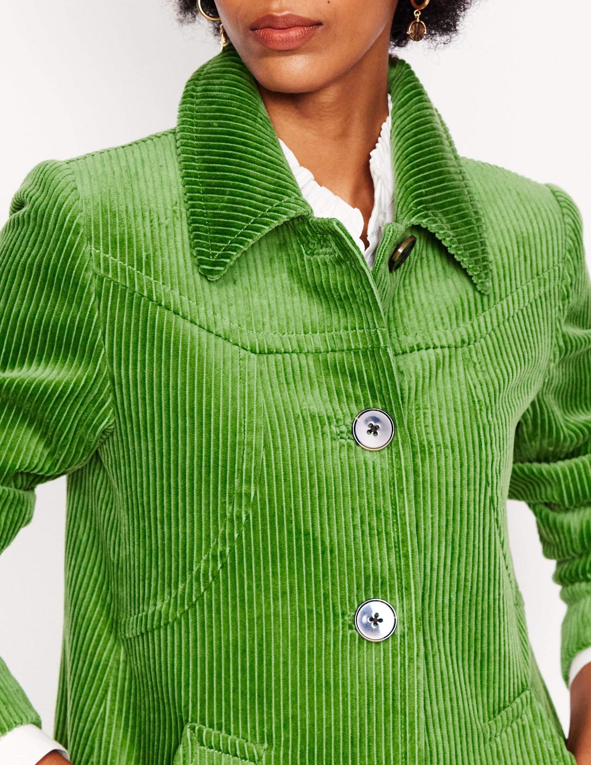 Lincoln Cord Coat-Promenade Green-5