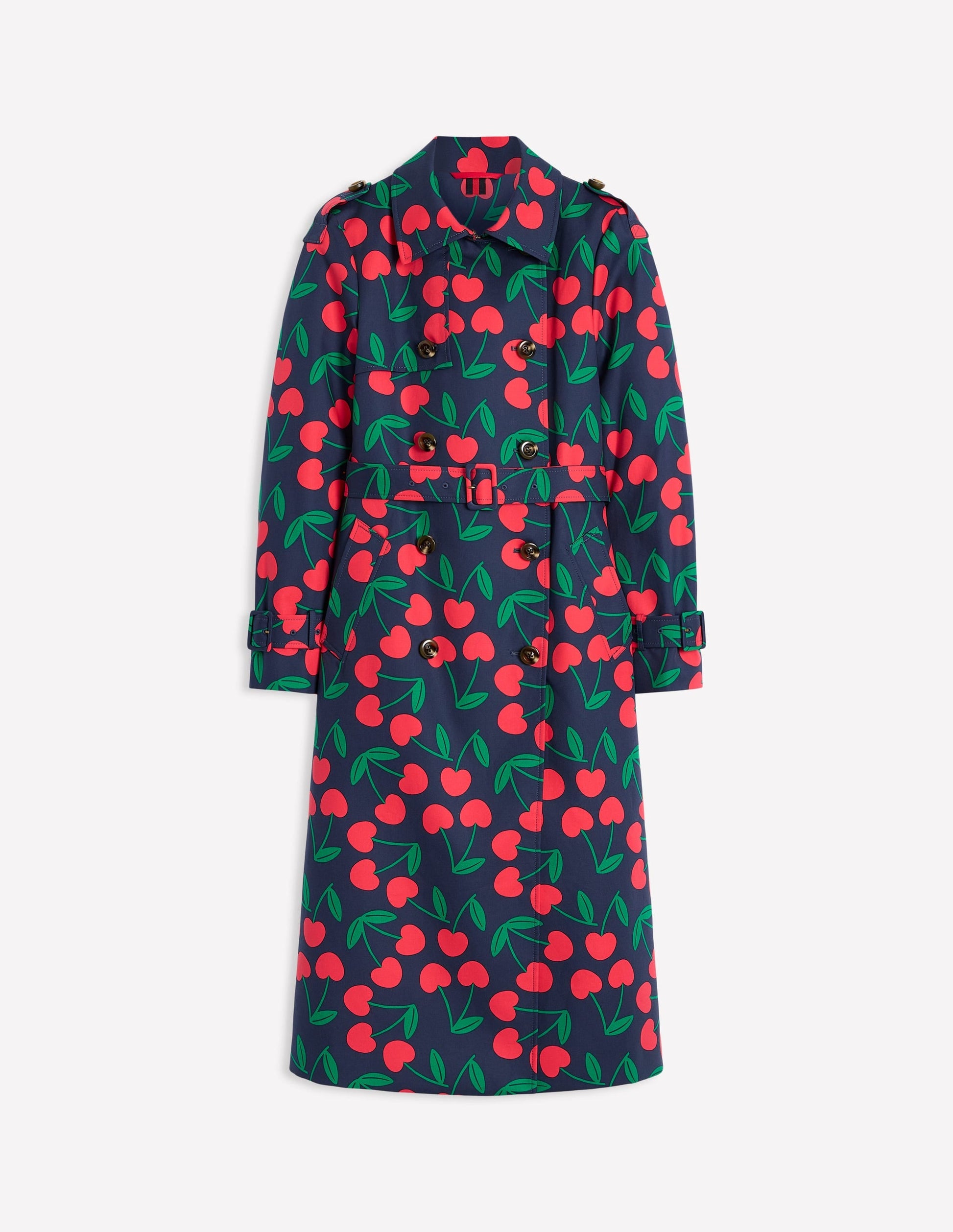 Cheltenham Trench Coat-French Navy, Cherry Scatter-8